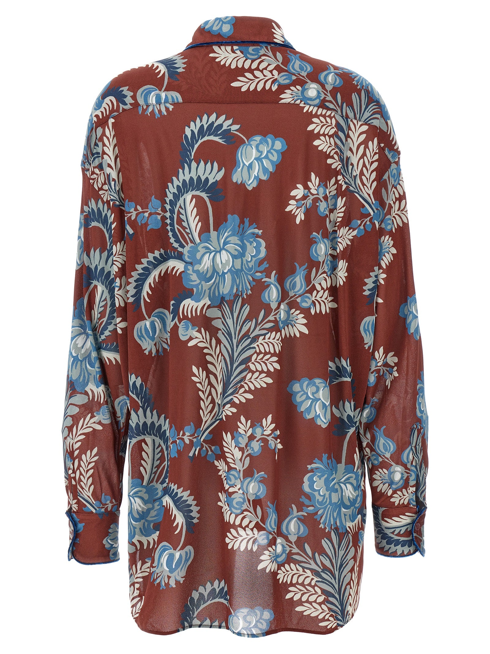 Etro Floral Foliage Sophisticated Silhouette Shirt