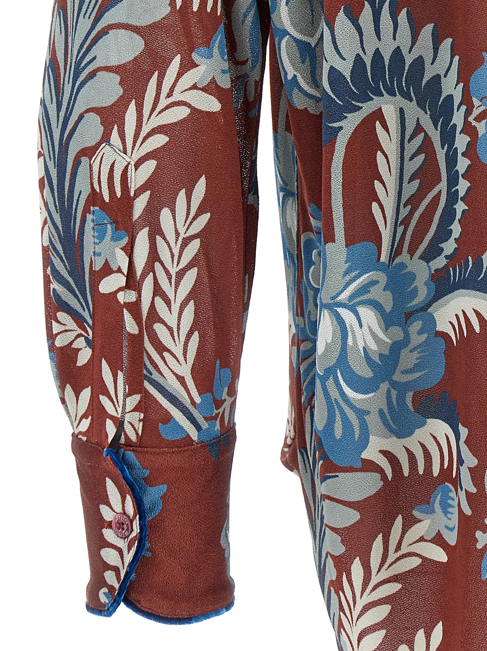 Etro Floral Foliage Sophisticated Silhouette Shirt