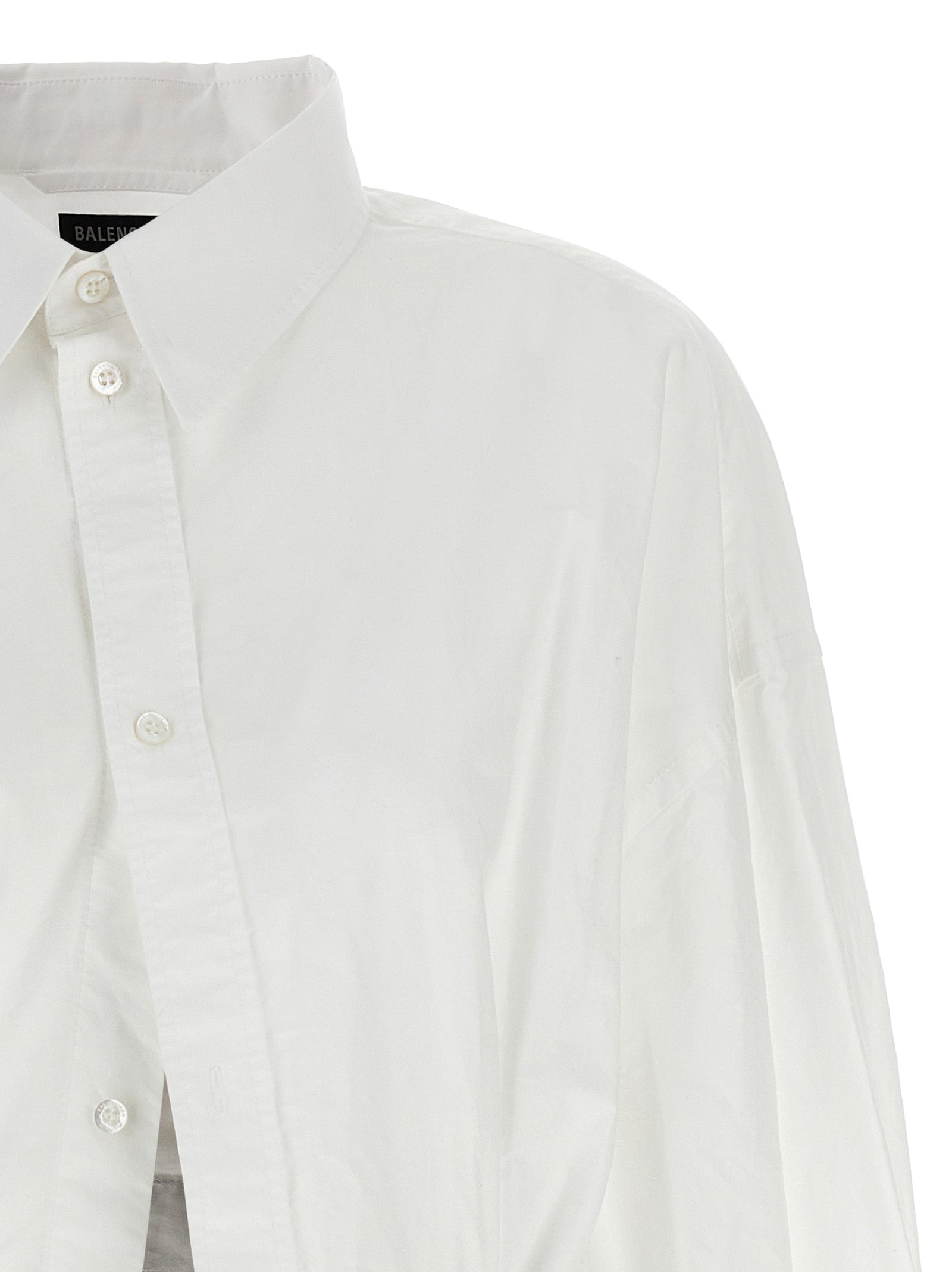 Balenciaga Crinkled Textured Structured Pleated Blouse