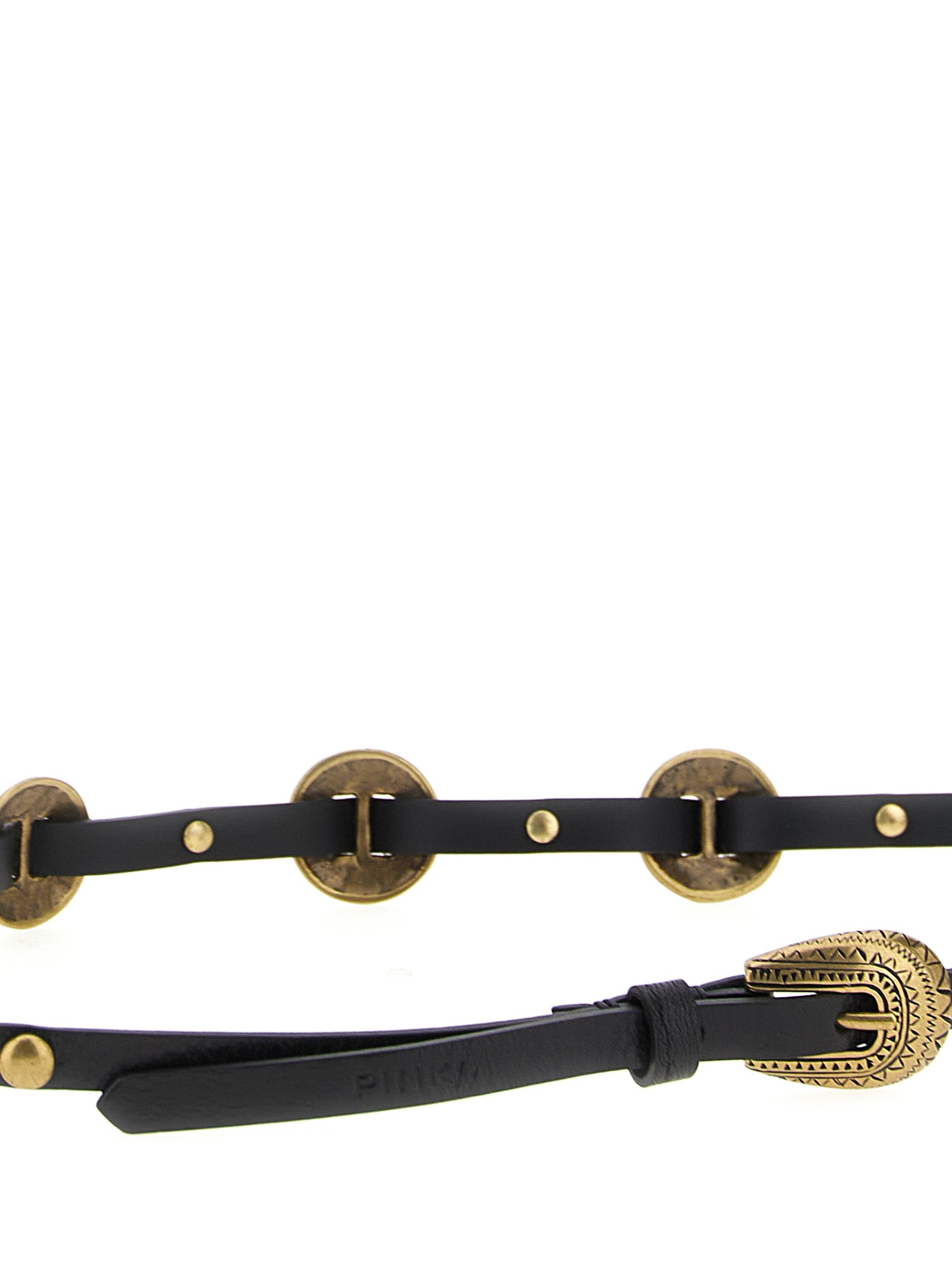 PINKO Calfskin Thin Belt Belt
