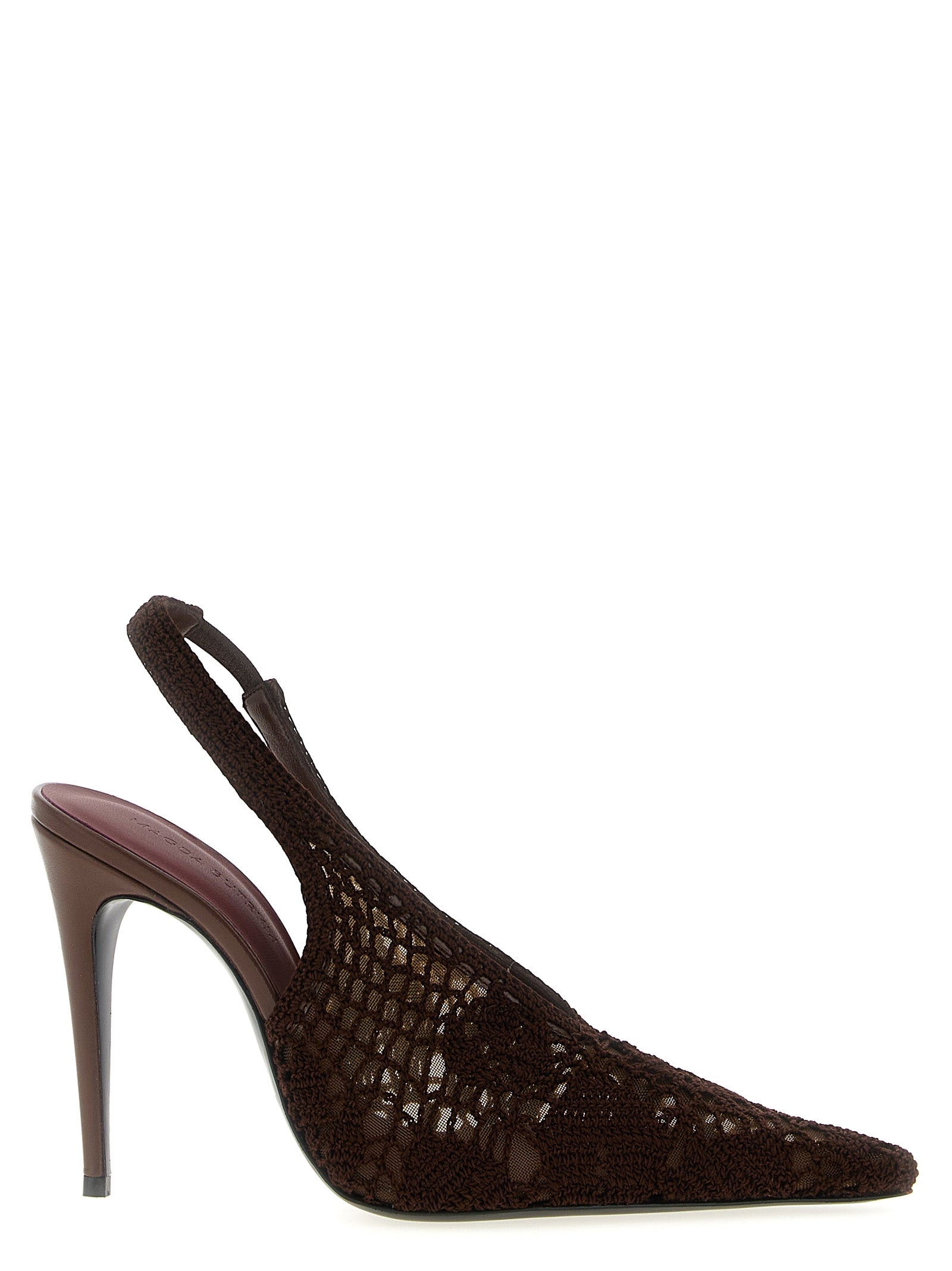 Magda Butrym Crochet Tulle Slingback Pumps