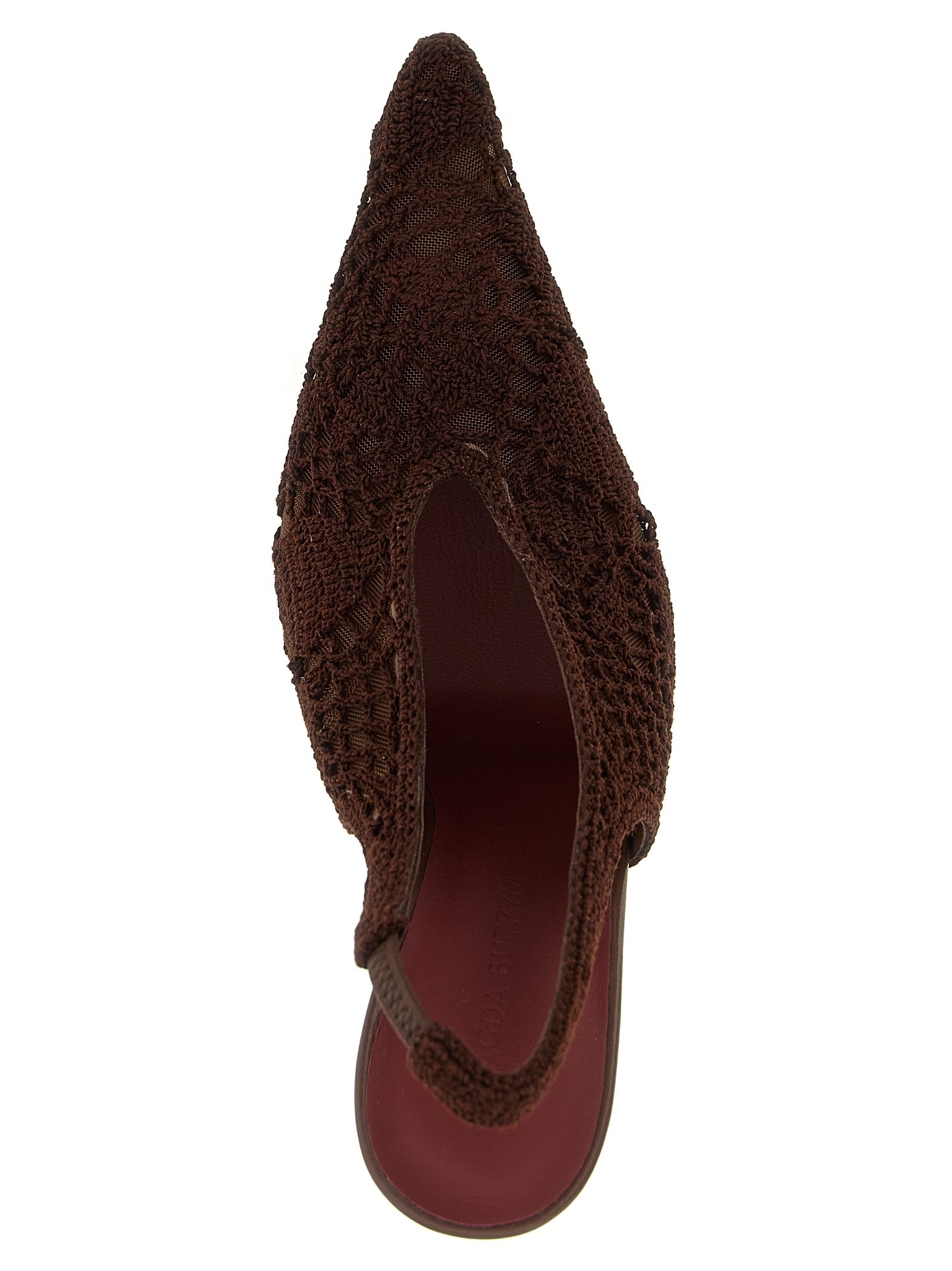 Magda Butrym Crochet Tulle Slingback Pumps
