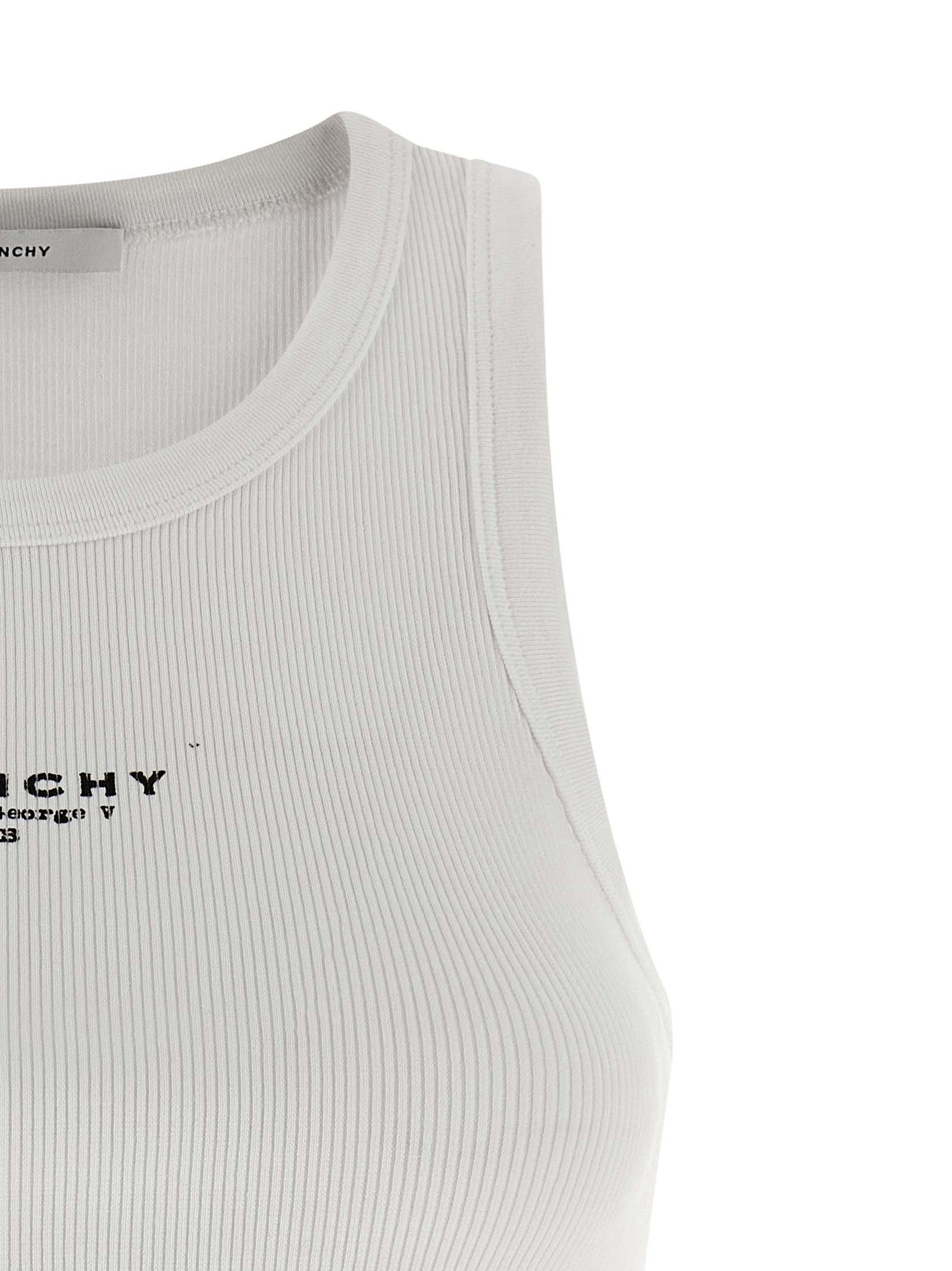 Givenchy Signature Detailing Graphic Sleeveless T-Shirt