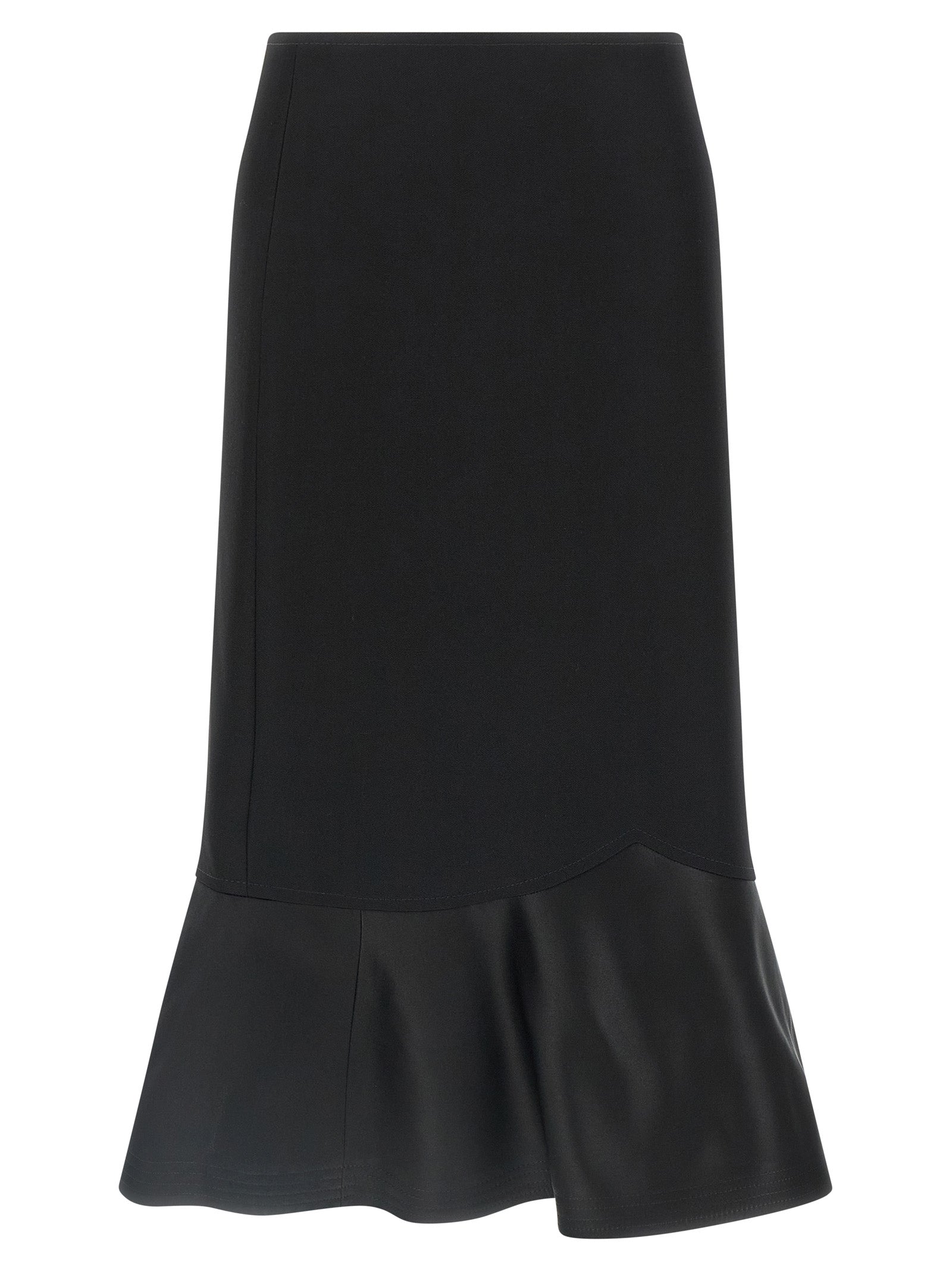 Fendi Virgin Wool Midi Skirt Skirt