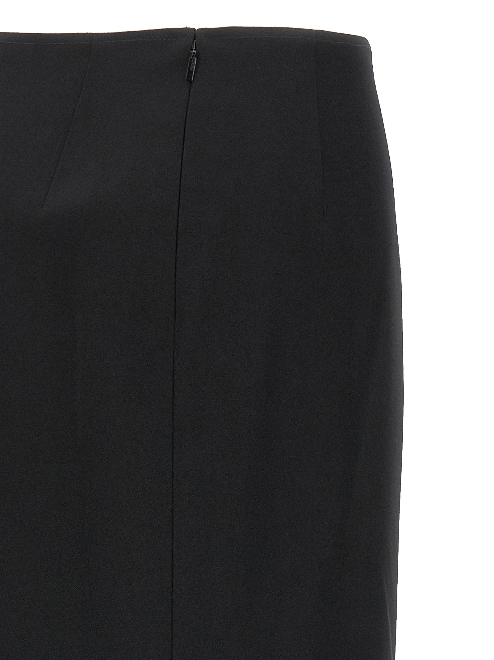 Fendi Virgin Wool Midi Skirt Skirt