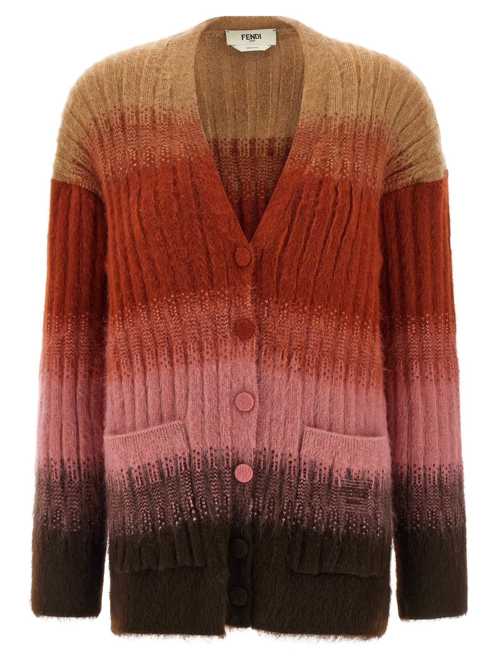 Fendi Zucca Intarsia Cardigan