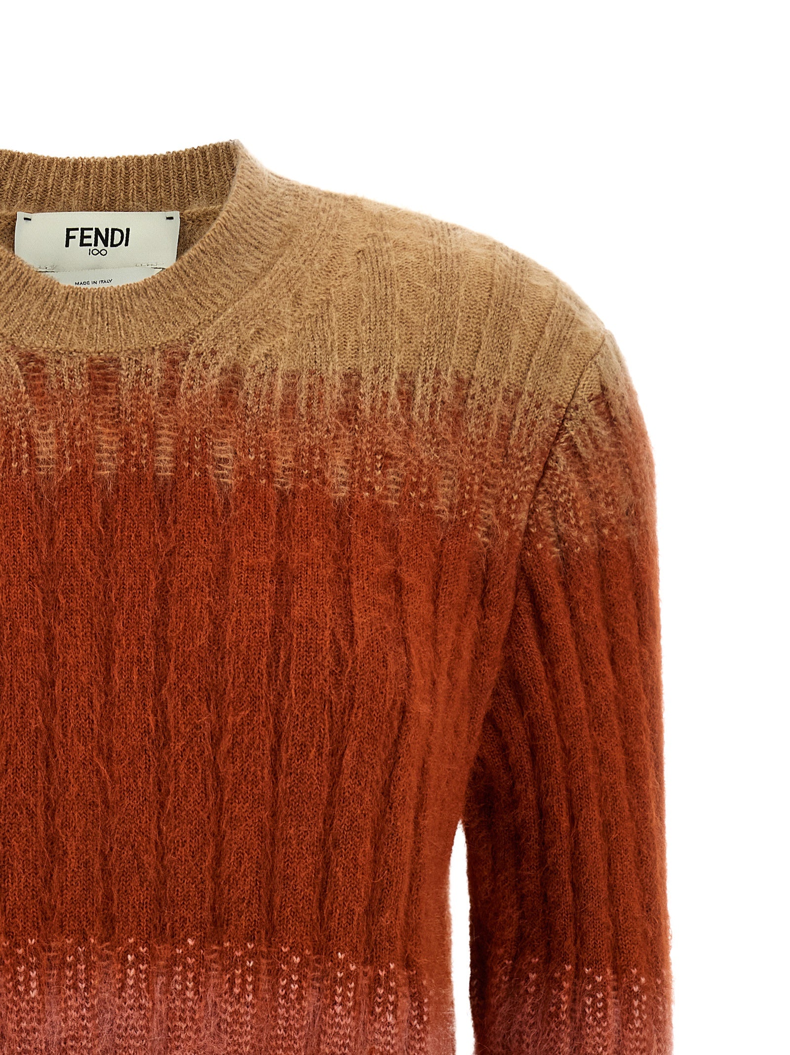 Fendi Vanisé Ribbed Knitwear Collection Cardigan