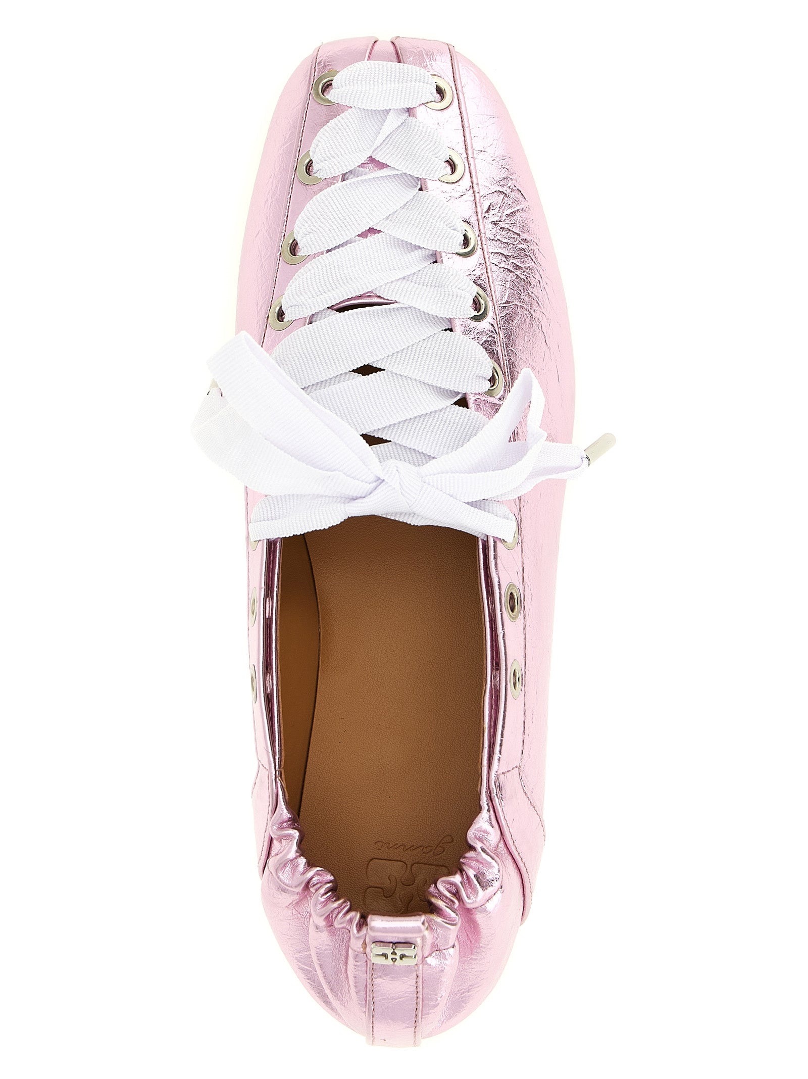 Ganni Lace-Up Ballet Flats International Collection