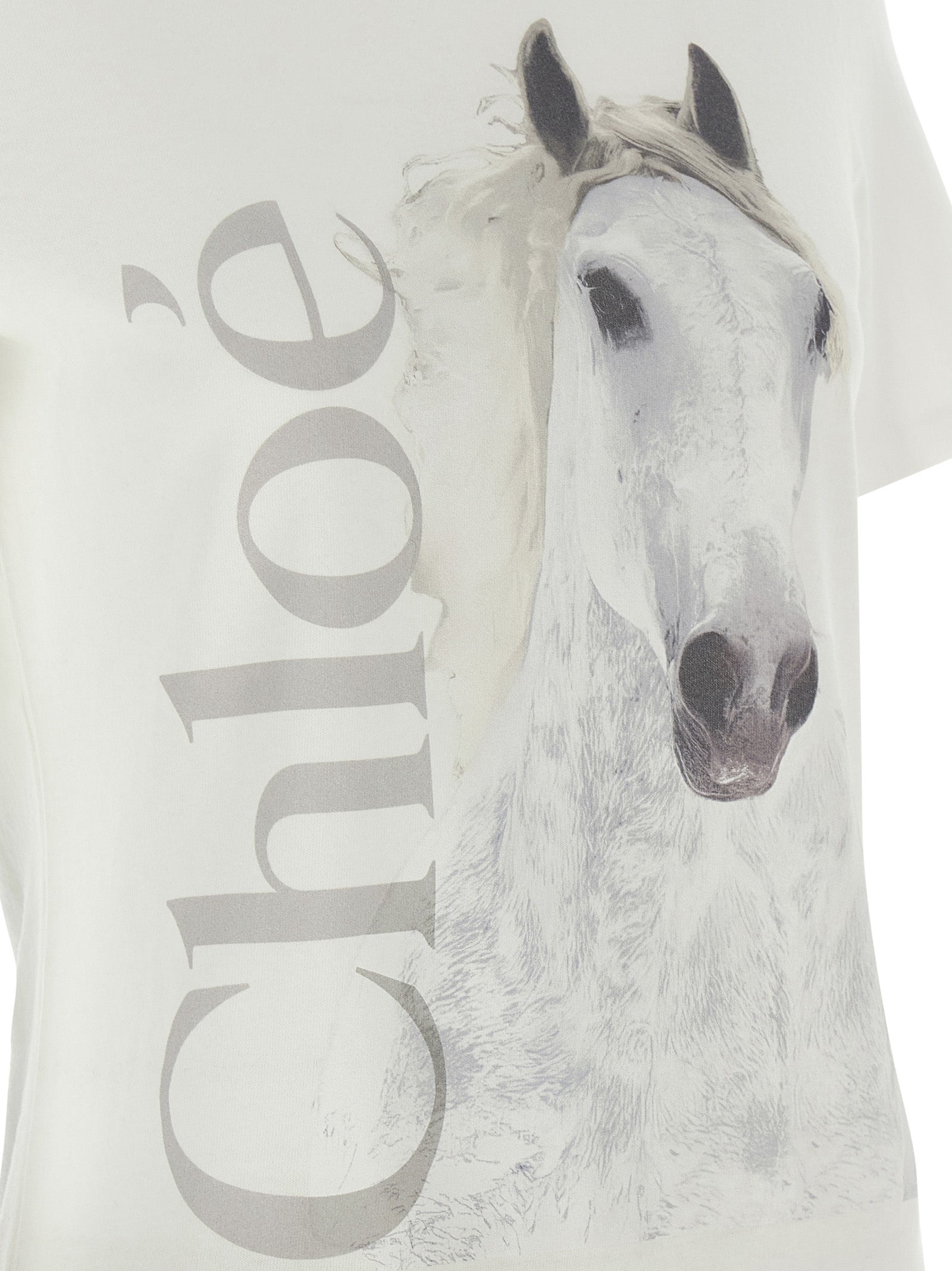 Chloé Heritage Texturized Composite Stitching Detail Tee