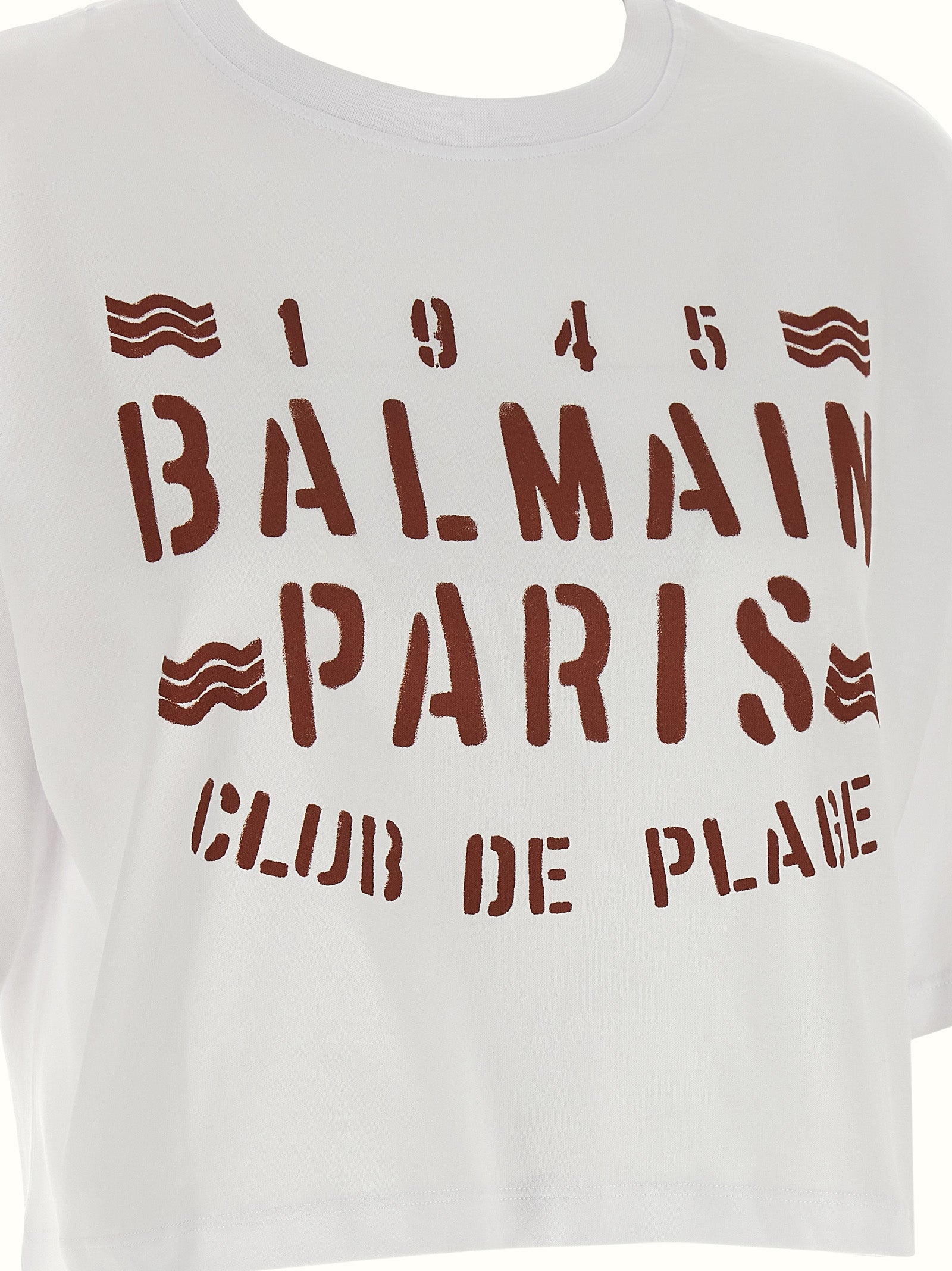 Balmain Plage Embroidered All-Over Monogram T-Shirt
