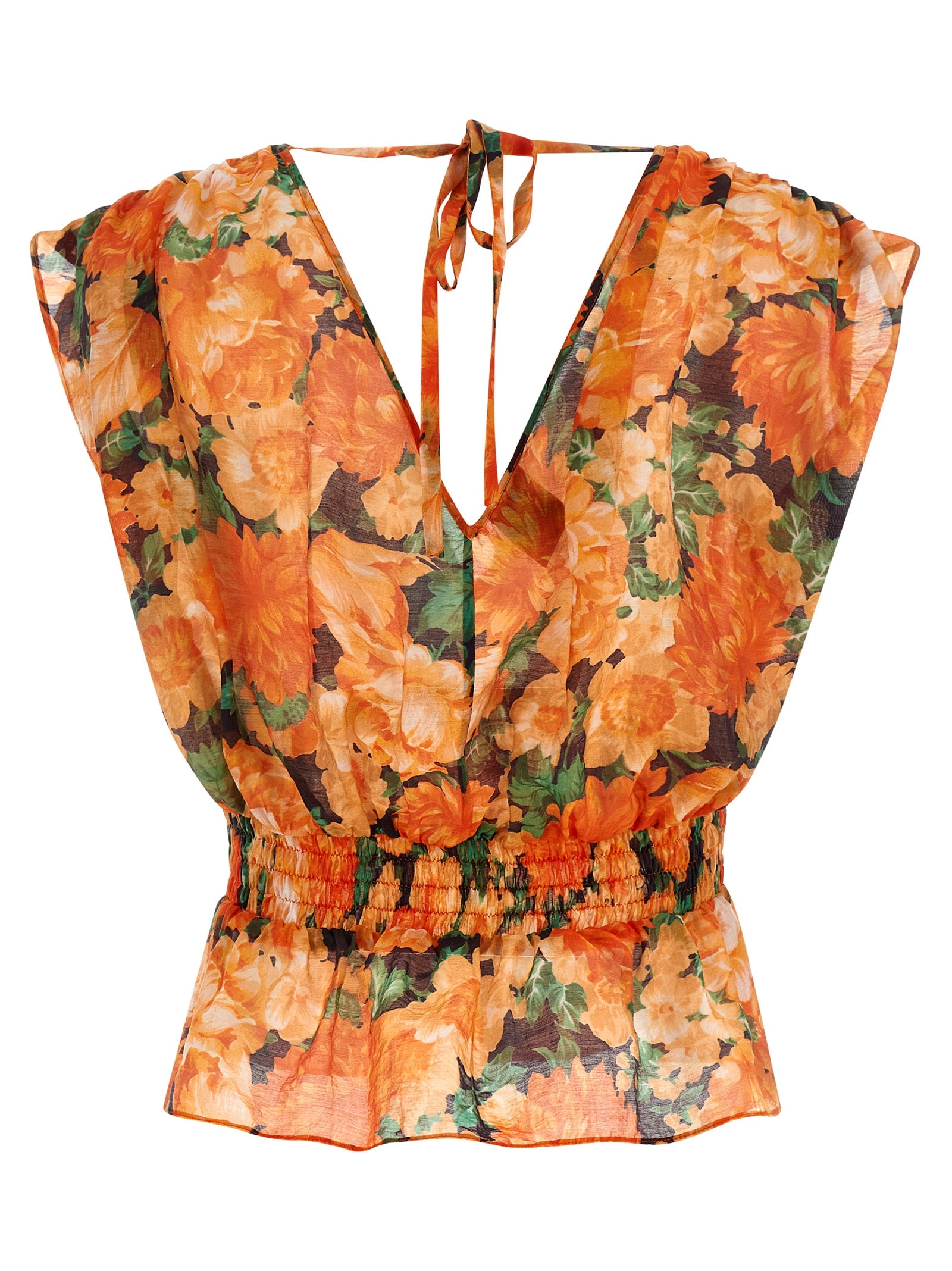 PINKO Arcore BotanicGardenFloral Collection Pattern Top