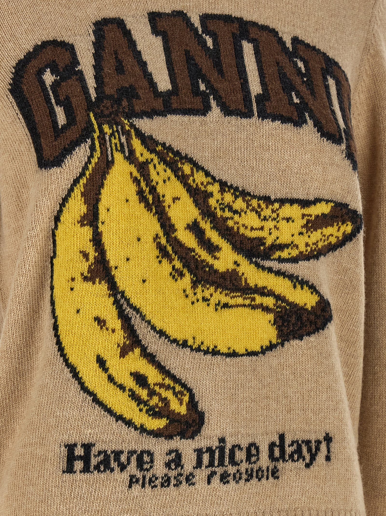Ganni Banane Graphic Knitwear Ornamentation Cardigan