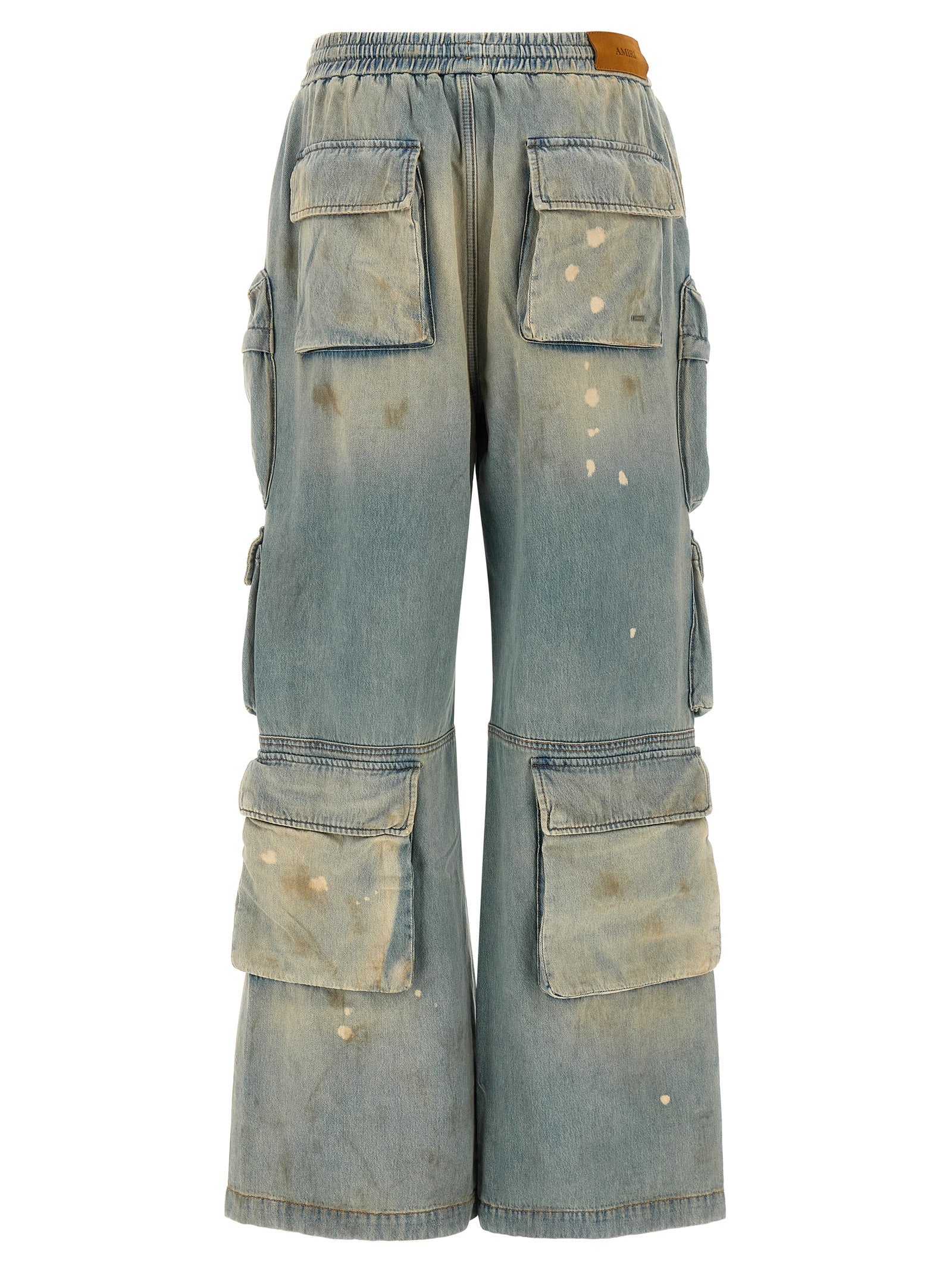 Amiri Distressed Wide Leg Jeans