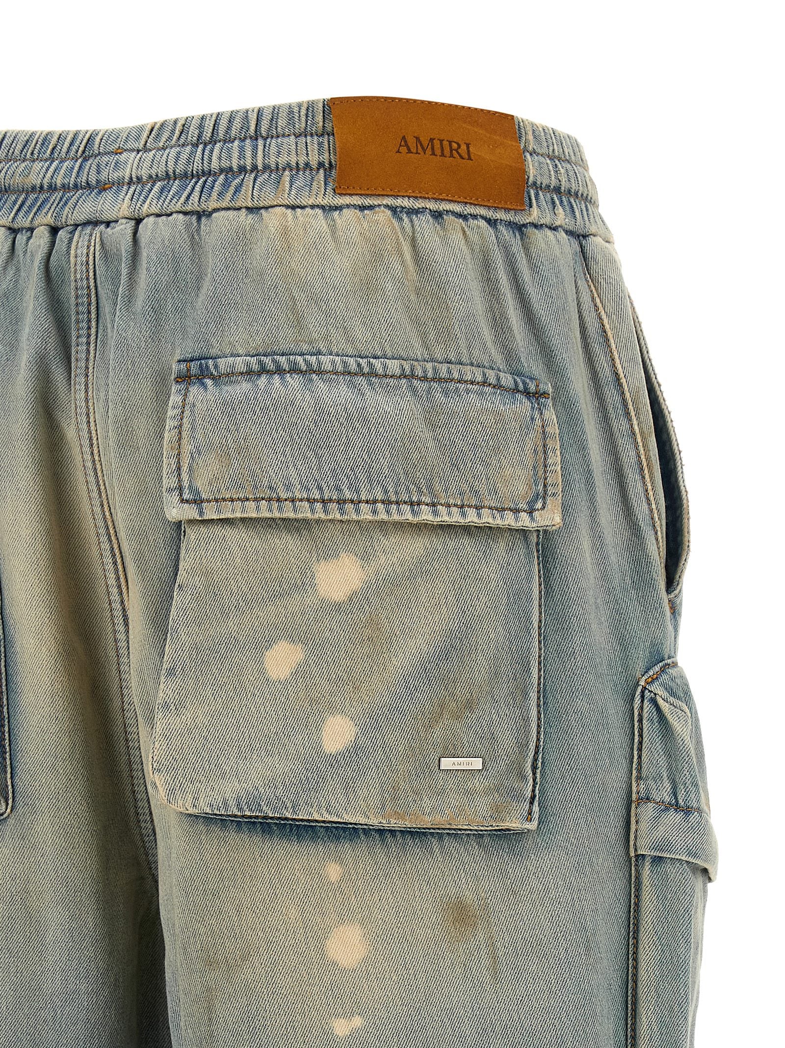 Amiri Distressed Wide Leg Jeans