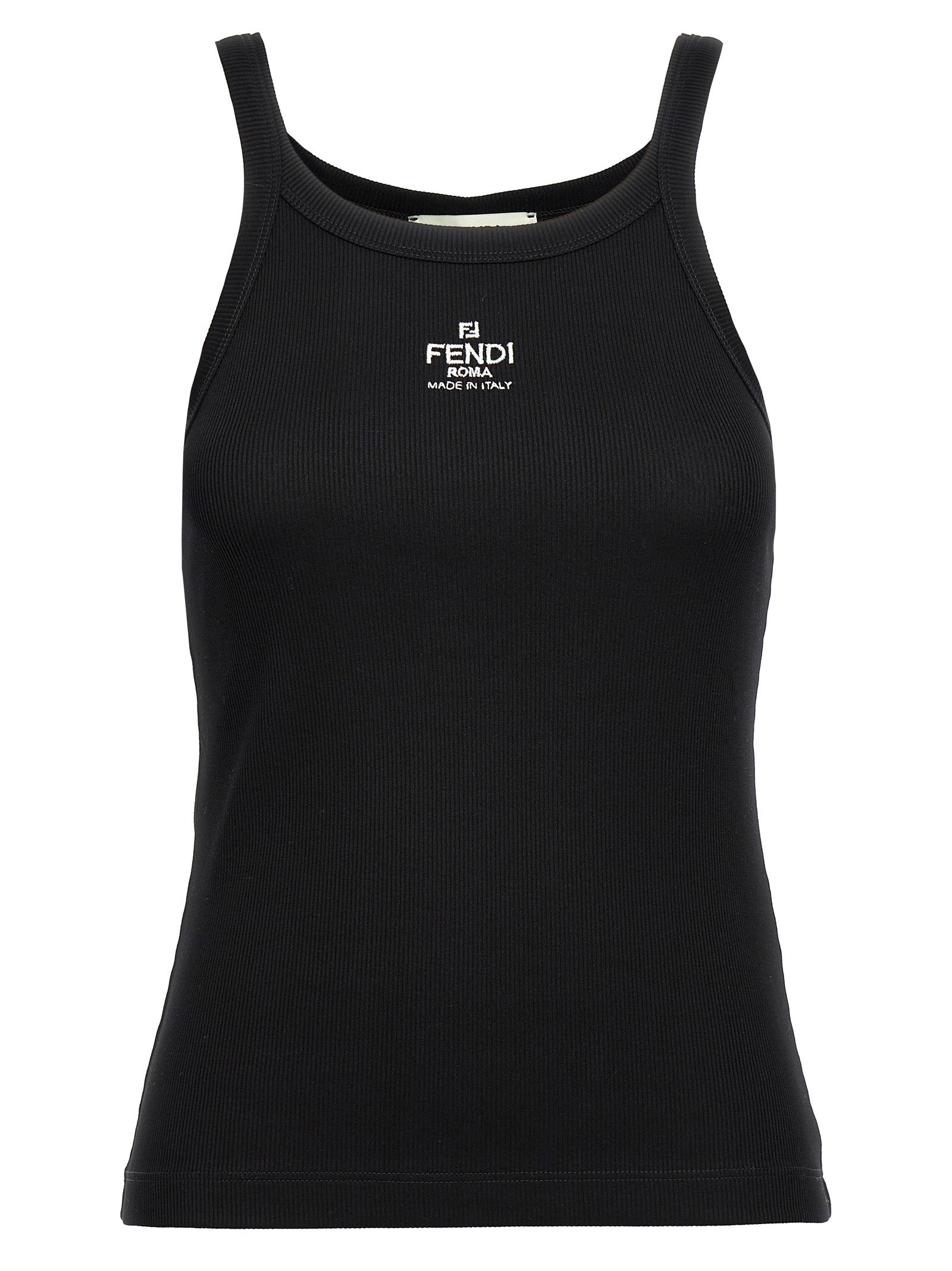 Fendi Frontalis Embroidered Sleeveless T-Shirt