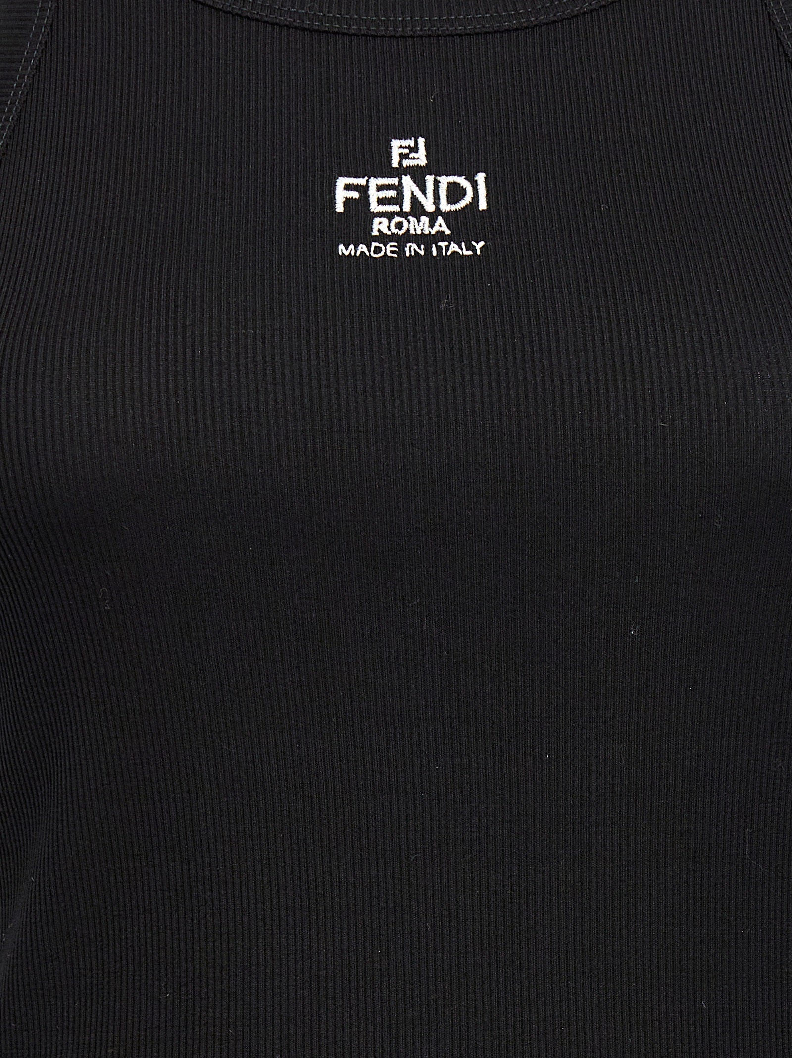 Fendi Frontalis Embroidered Sleeveless T-Shirt