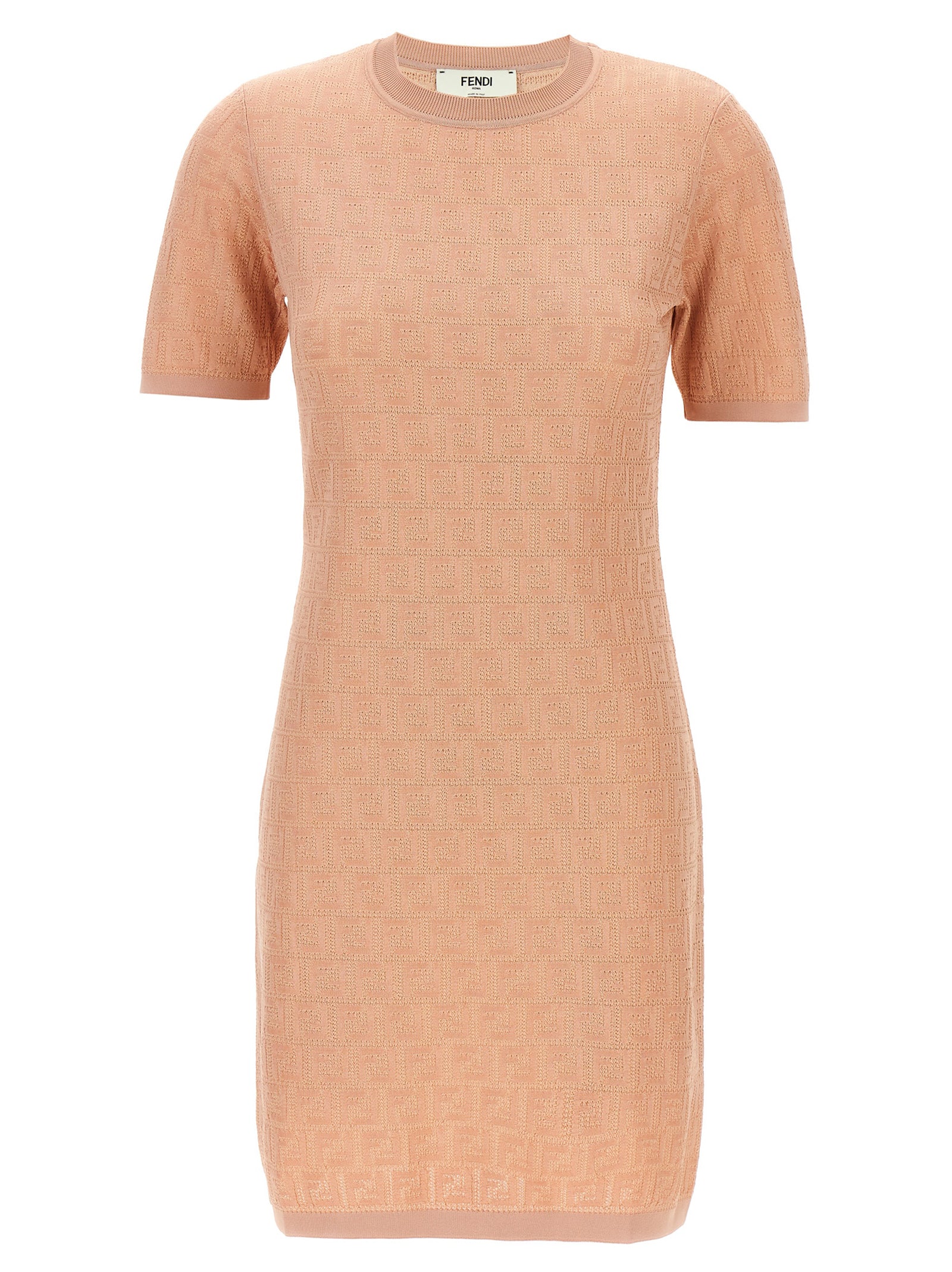 Fendi Multicolor Confectionery Intricately Patterned Dress