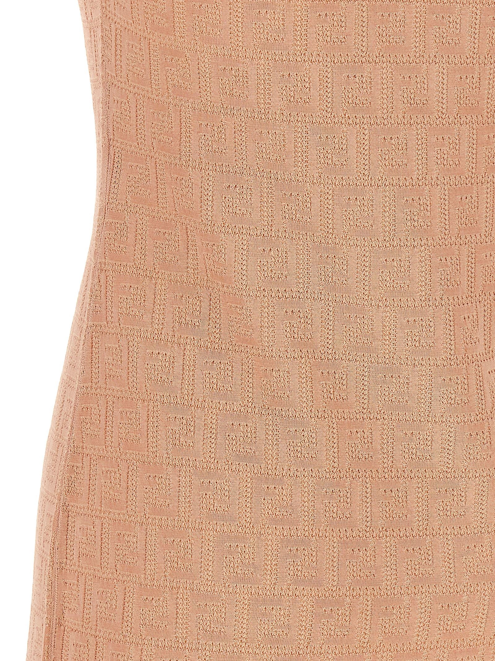 Fendi Multicolor Confectionery Intricately Patterned Dress