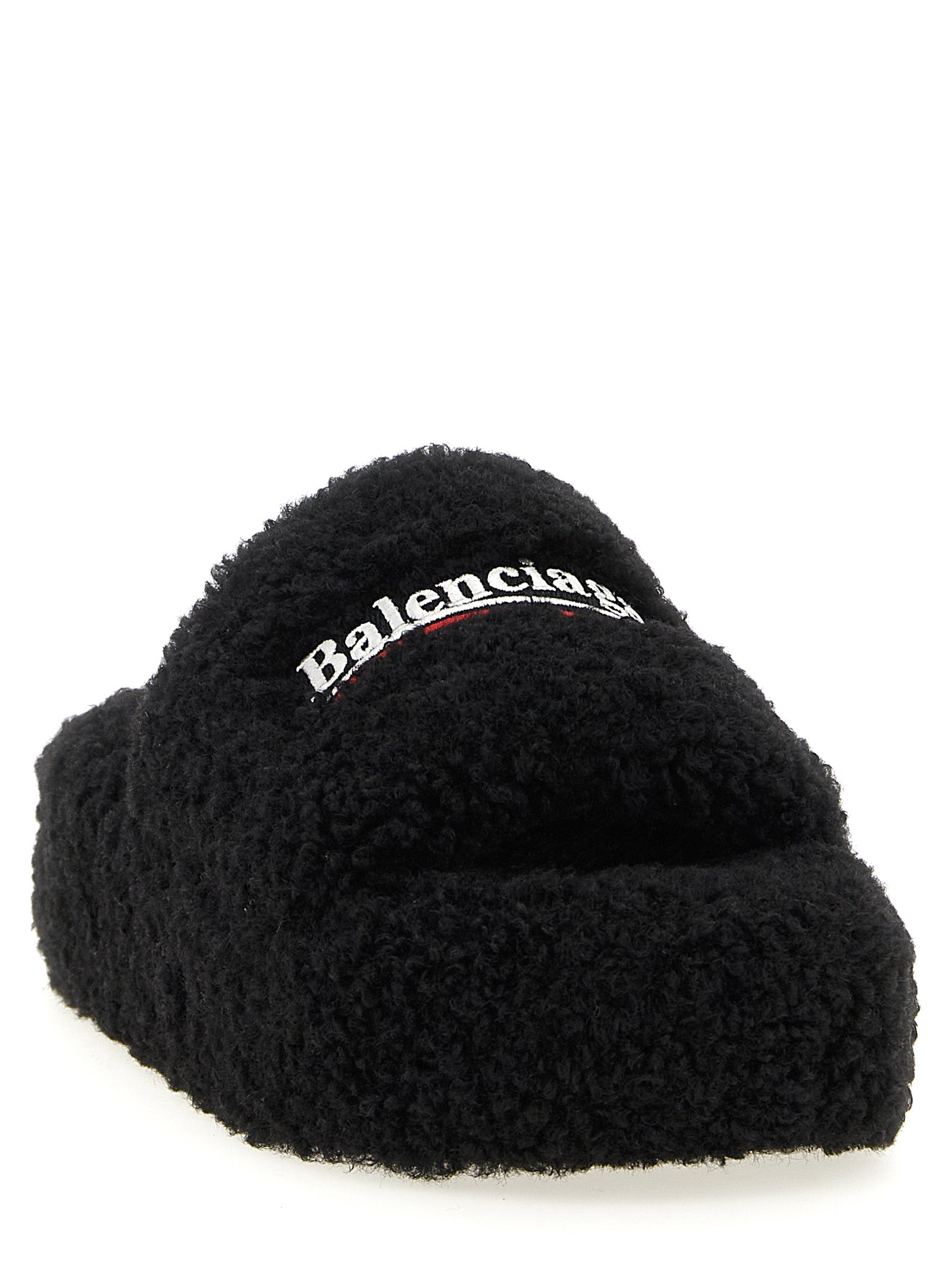 Balenciaga Furry Platform Political Logotype Slides