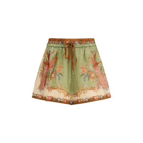 Zimmermann Indra Relaxed Silk Drawstring Bermuda