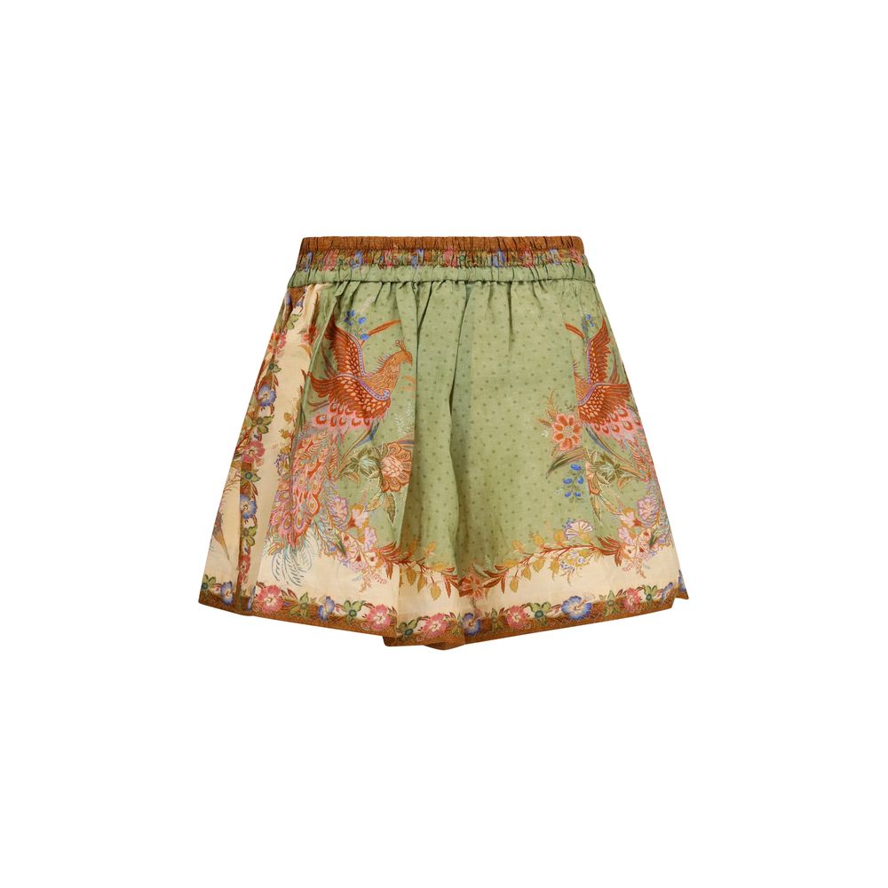 Zimmermann Indra Relaxed Silk Drawstring Bermuda