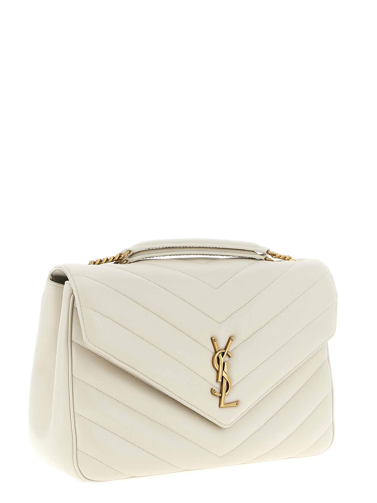 Saint Laurent Loulou Matelasse Chevron Schoudertas