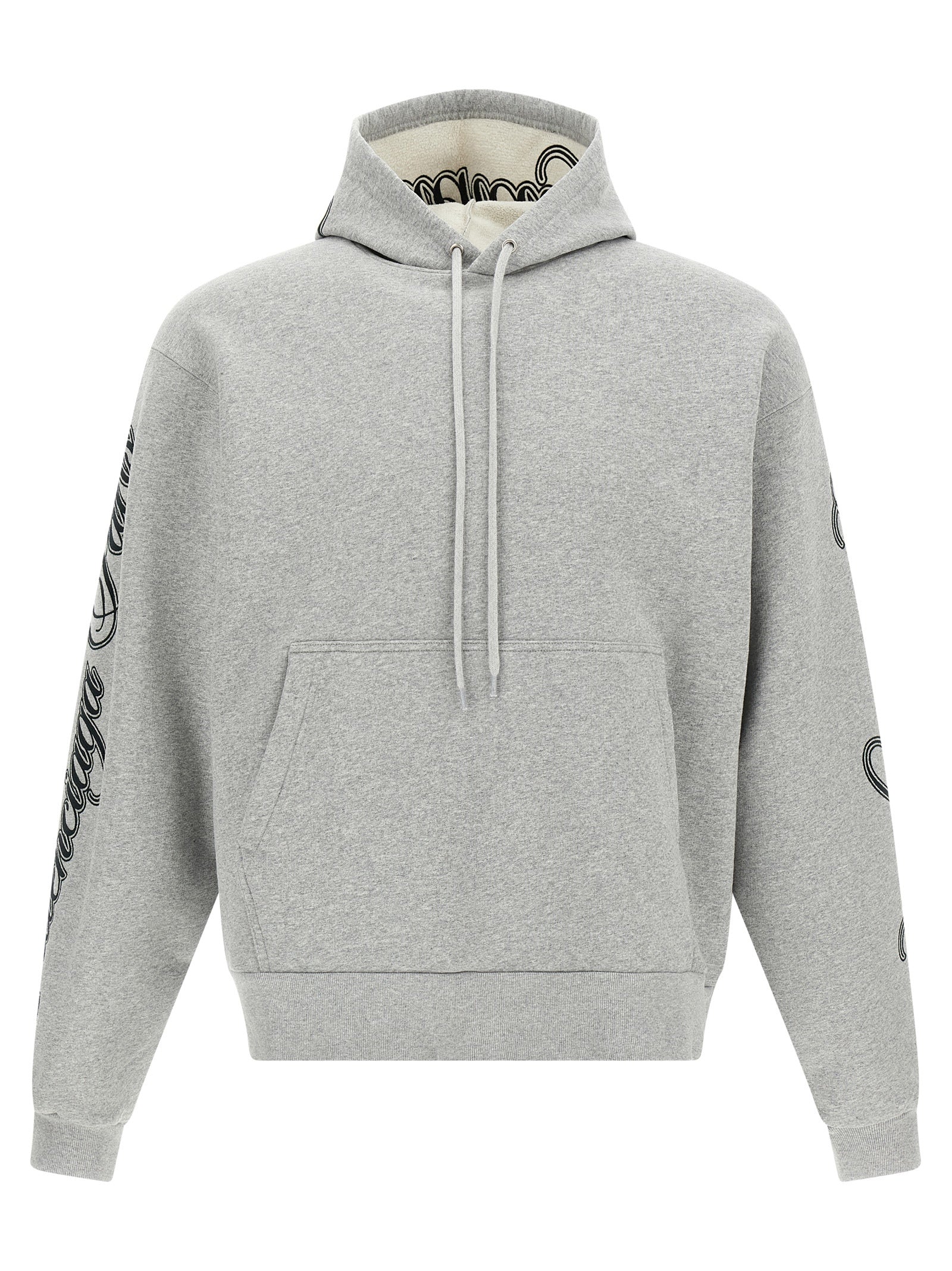 Balenciaga Cursive Embroidered Dry Mélange Hoodie