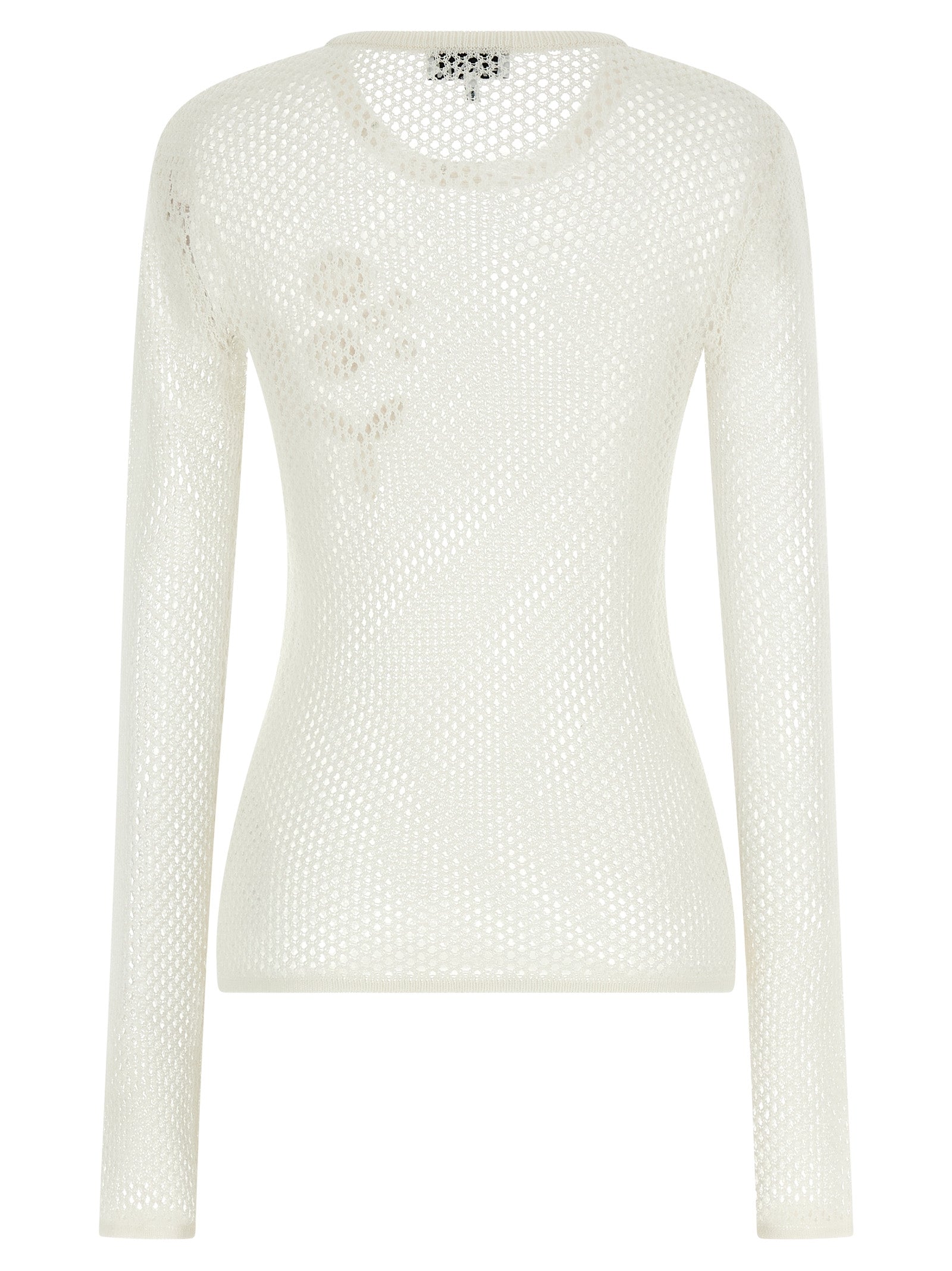 Ganni Pointelle Architectural Ribbed Knitwear Cardigan
