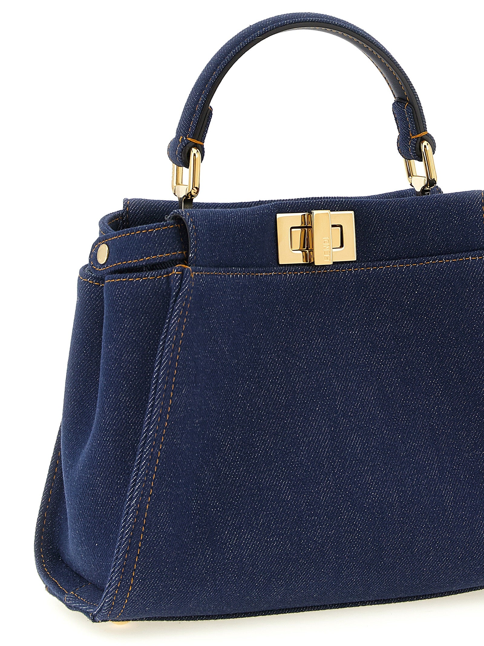 Fendi Peekaboo Mini Denim Handbag