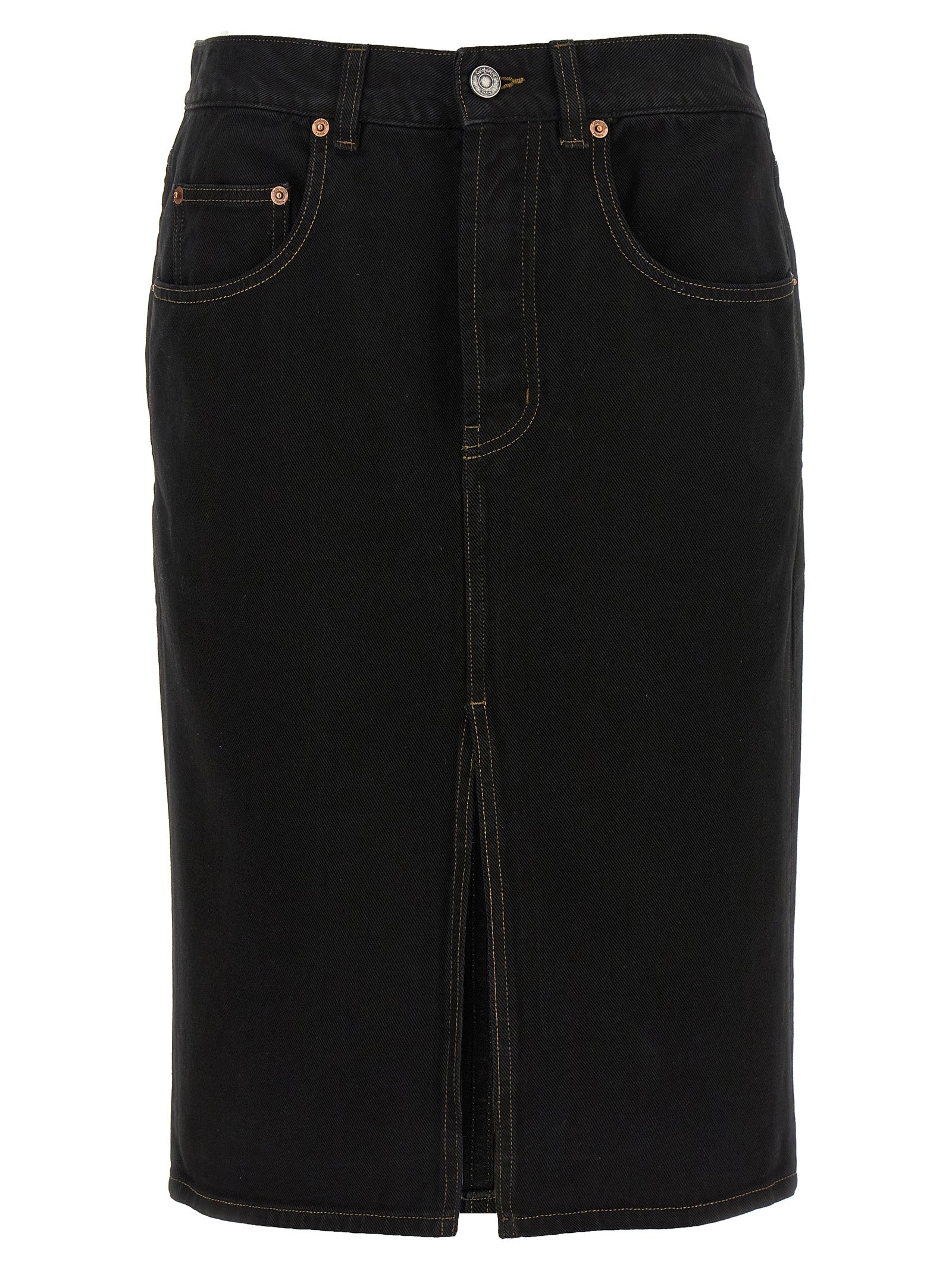 Saint Laurent Cotton Midi Skirt