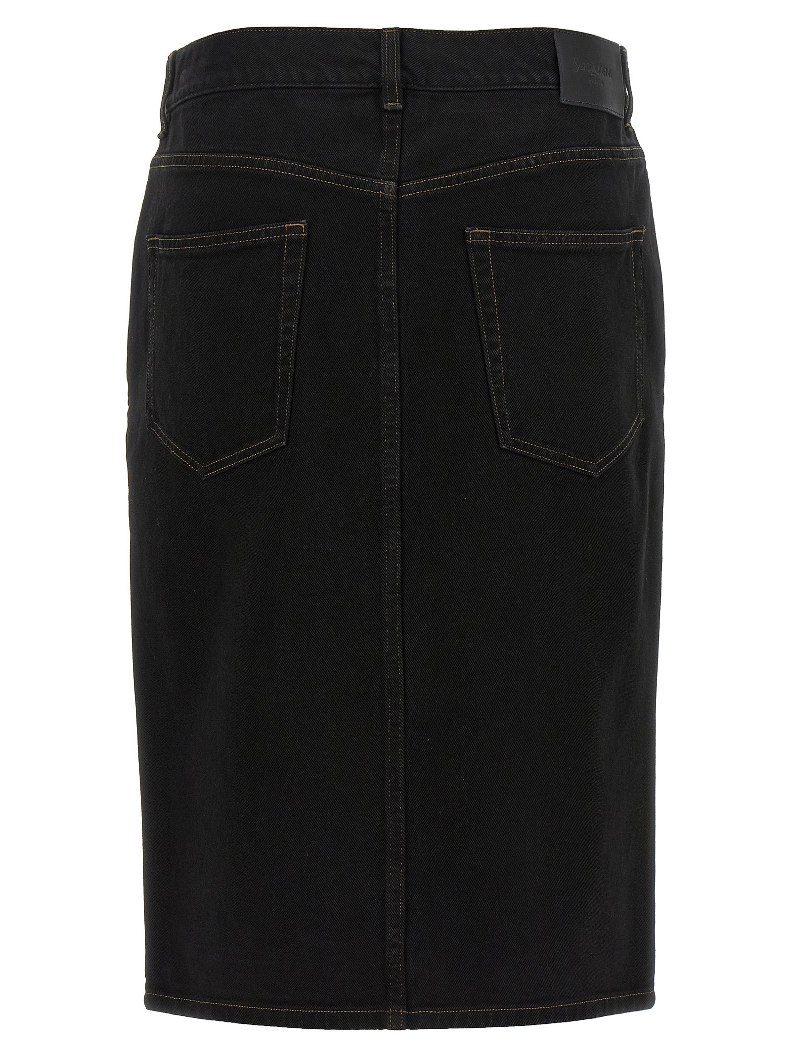 Saint Laurent Cotton Midi Skirt