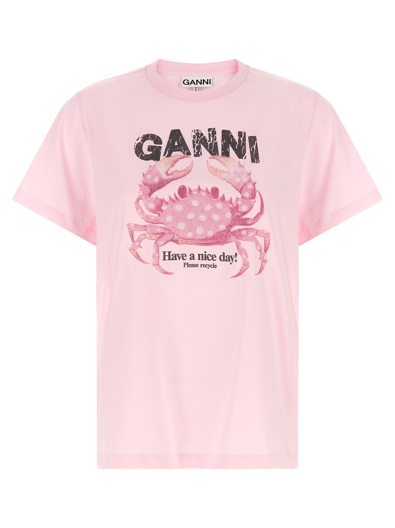 Ganni Multidimensional Crab Pictorial Print T-Shirt