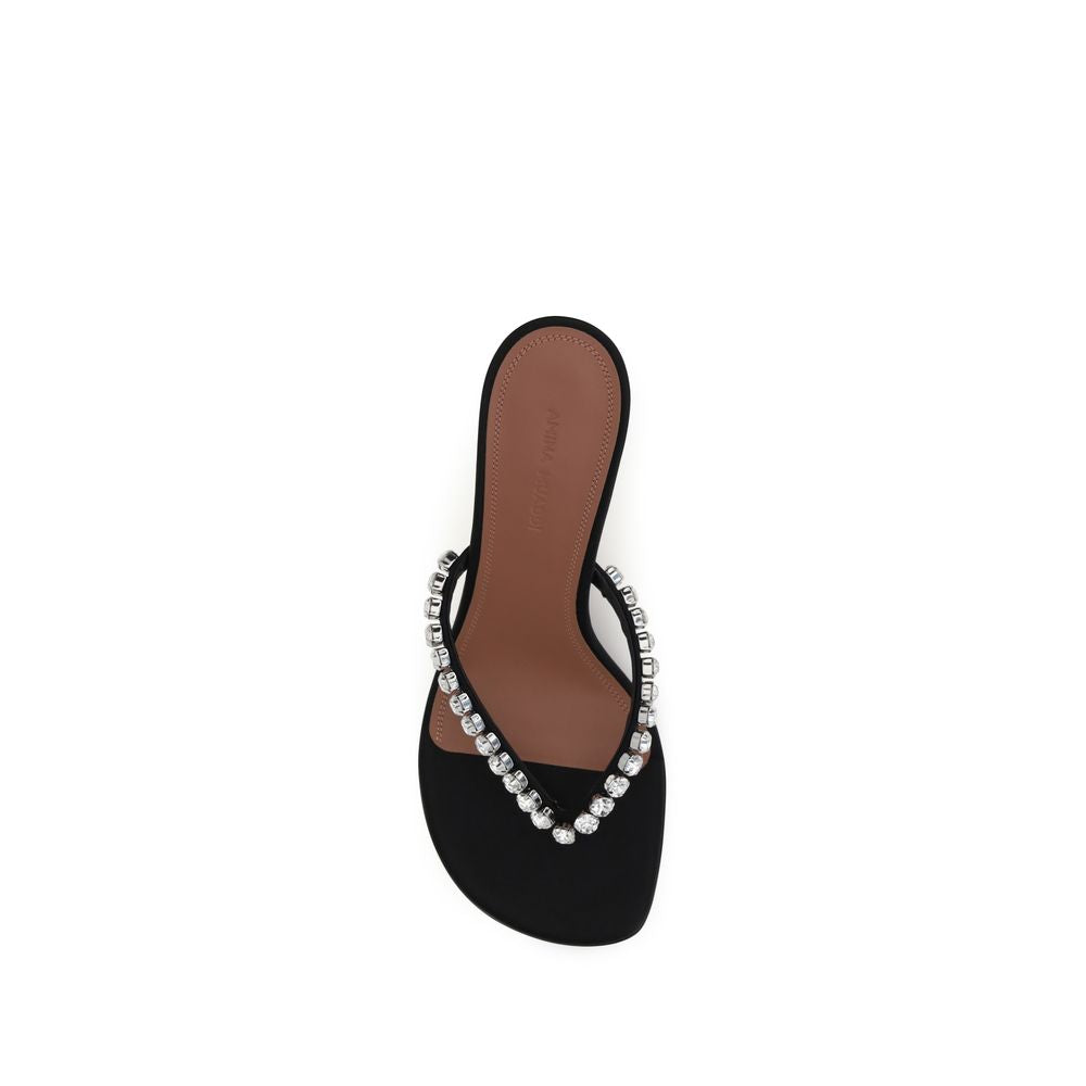 Amina Muaddi Gigi Crystal-Embellished Thong Sandals