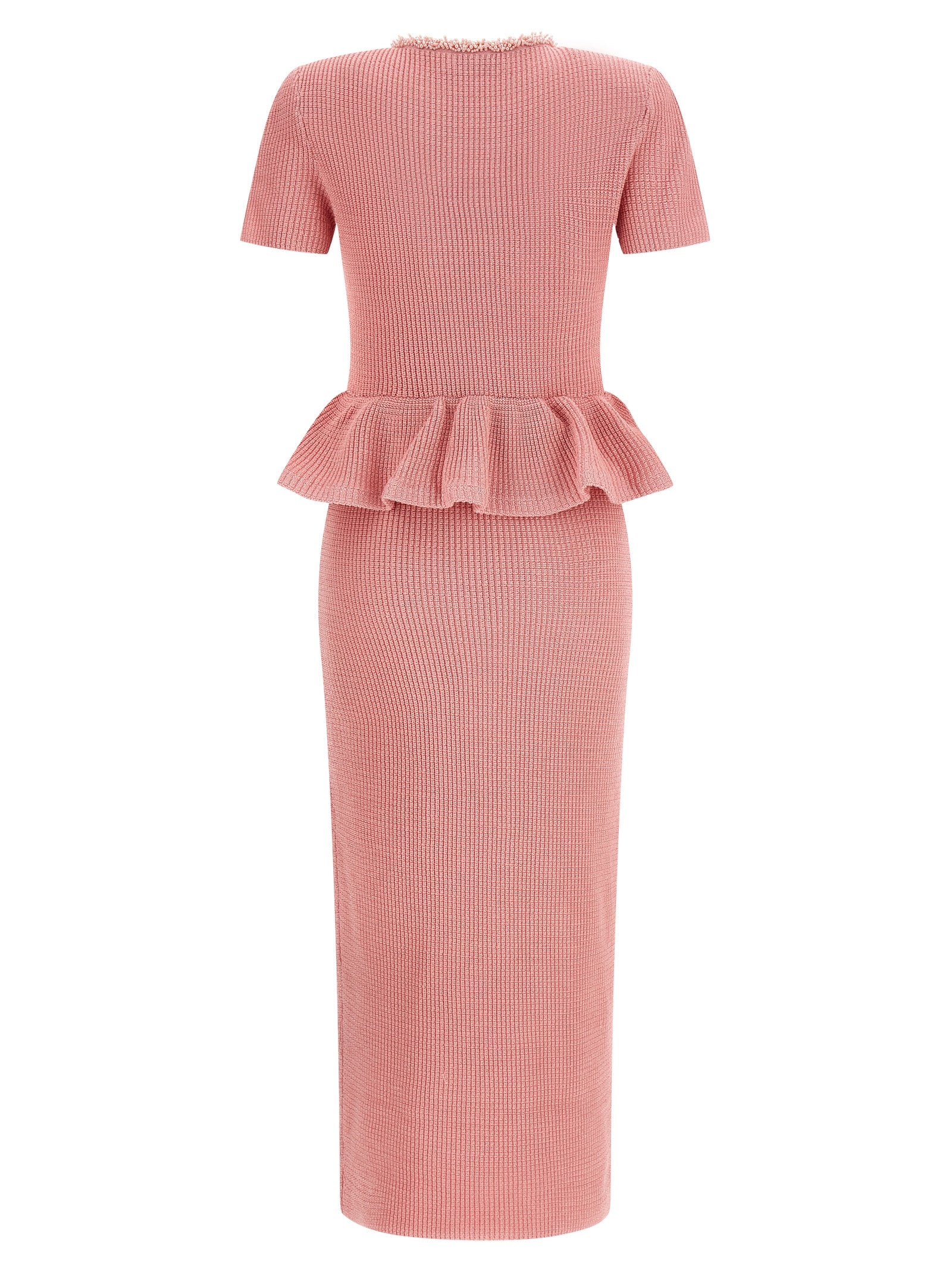 Self-Portrait Multicolor Beaded Textured Knit Dress