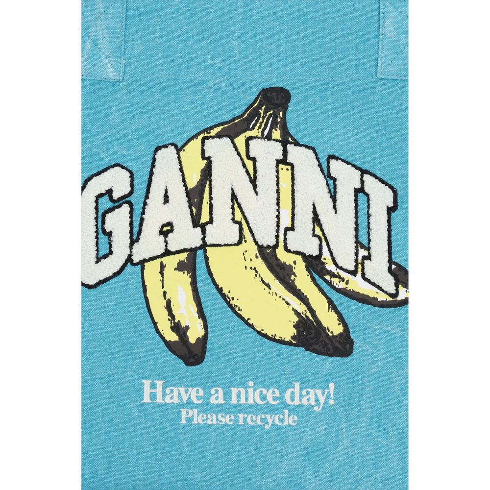 Ganni Banana Print Tote Bag