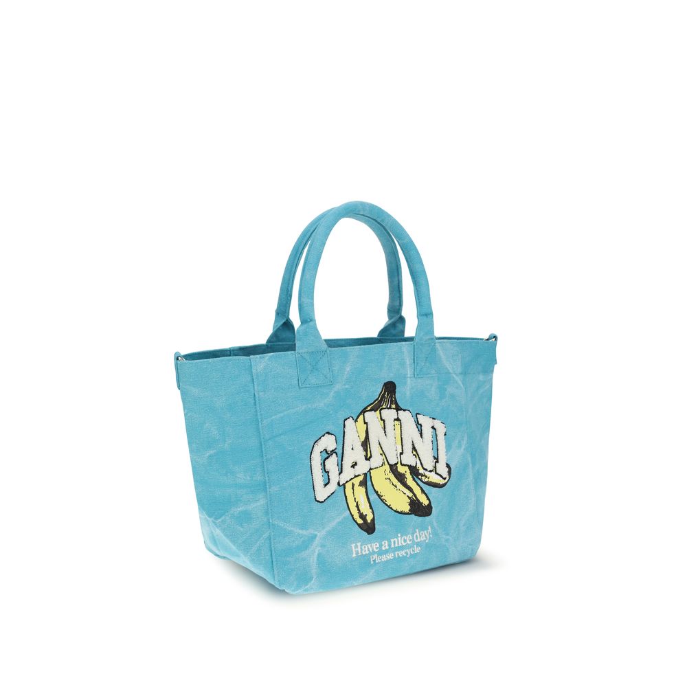 Ganni Banana Print Tote Bag