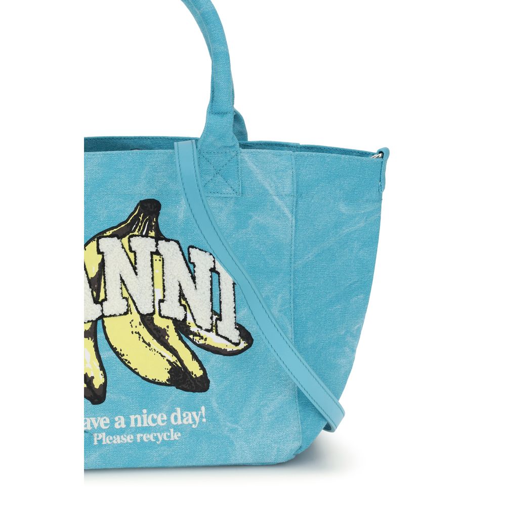 Ganni Banana Print Tote Bag
