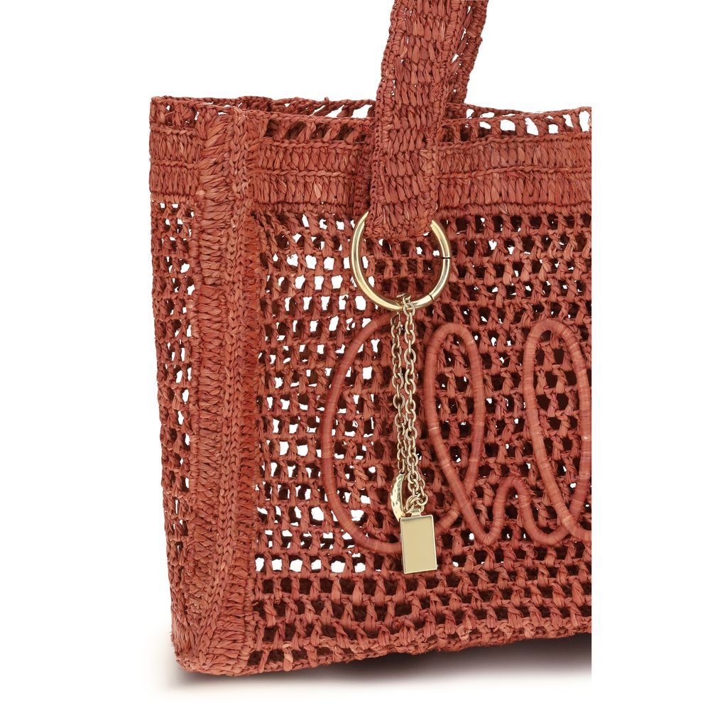 Chloé East-West Summer Banana Raffia Tote