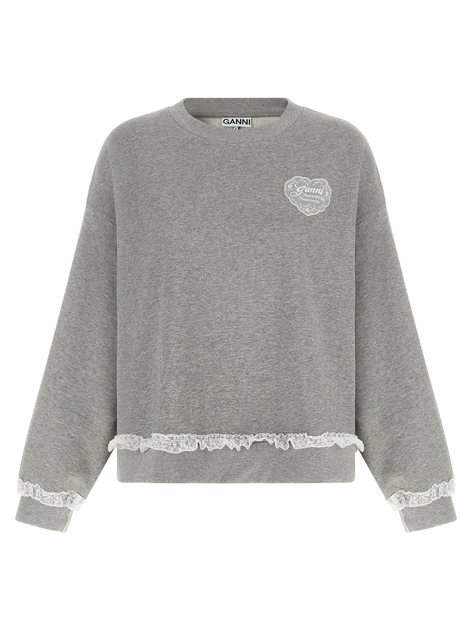 Ganni Isoli Crewneck Oversized Sweatshirt