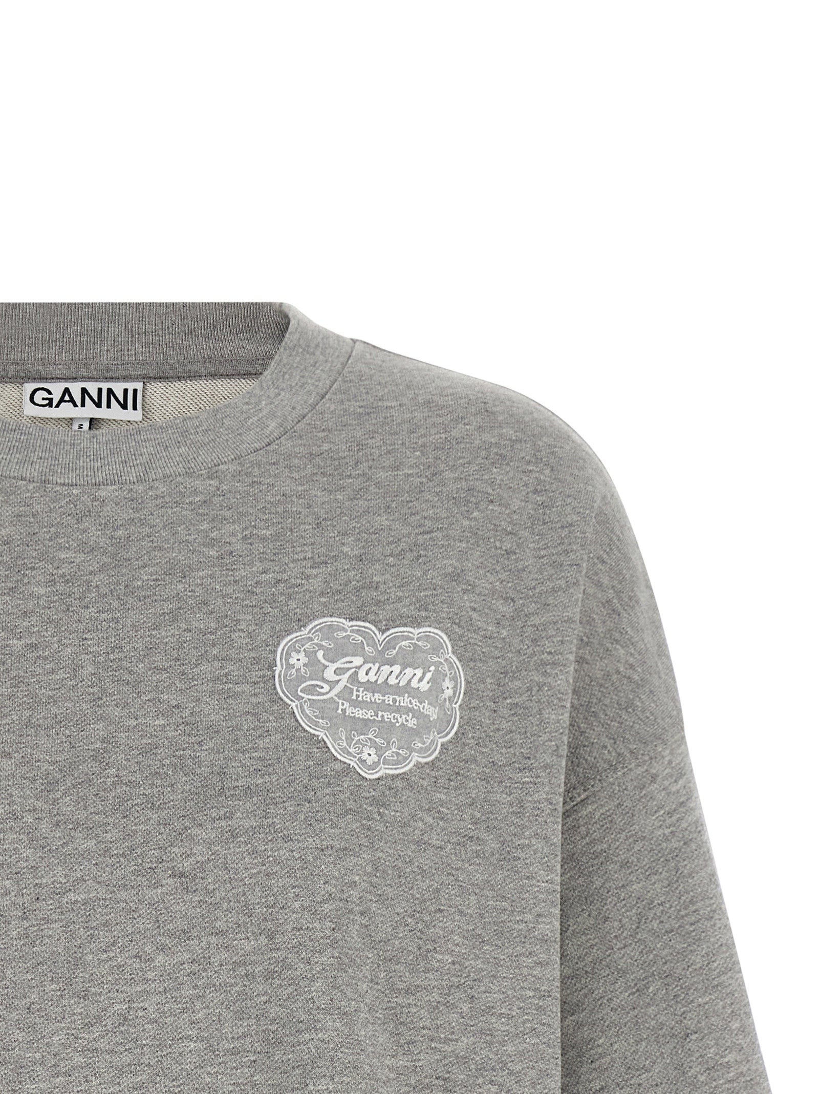 Ganni Isoli Crewneck Oversized Sweatshirt