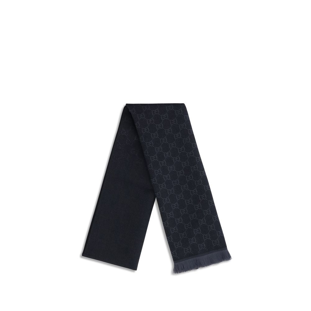 Gucci GG Supreme Embroidered Wool Scarf