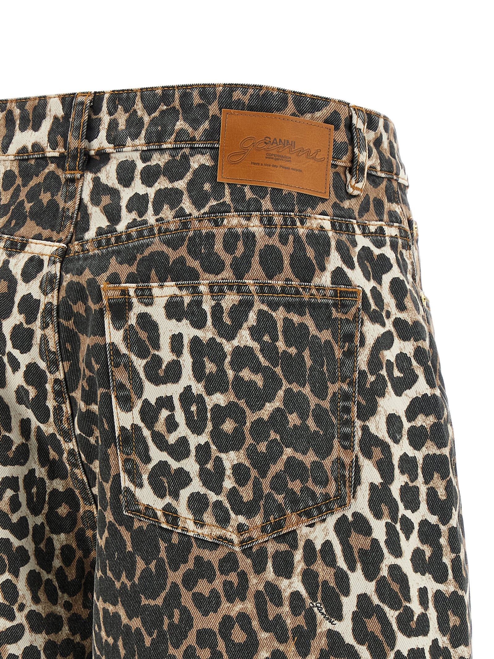 Ganni Stary Cropped High Waisted Jeans