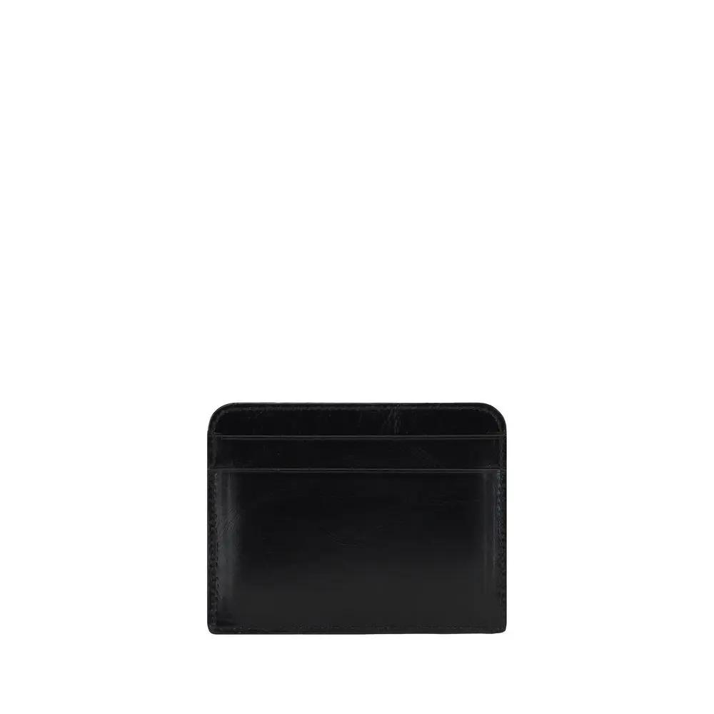 Chloé Black Leather Logo Card Holder | Maison Martin Chloé
