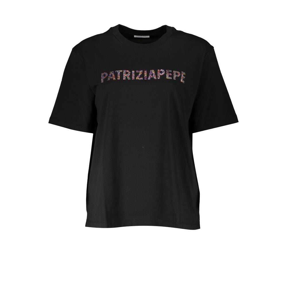 Patrizia Pepe Black Cotton Women T-Shirt Patrizia Pepe