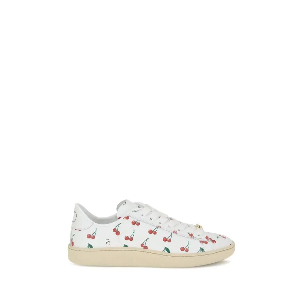Valentino Garavani White Calf Leather Bos Taurus Low Top Sneakers Valentino Garavani