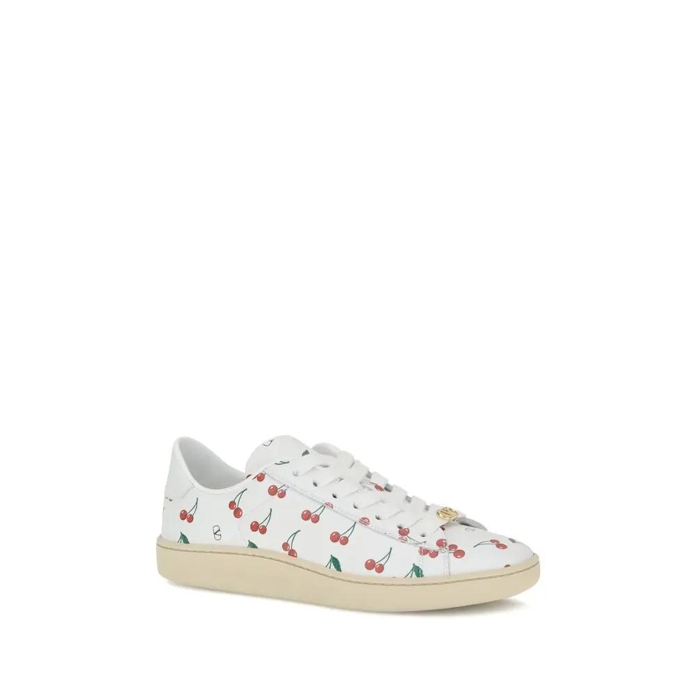Valentino Garavani White Calf Leather Bos Taurus Low Top Sneakers Valentino Garavani