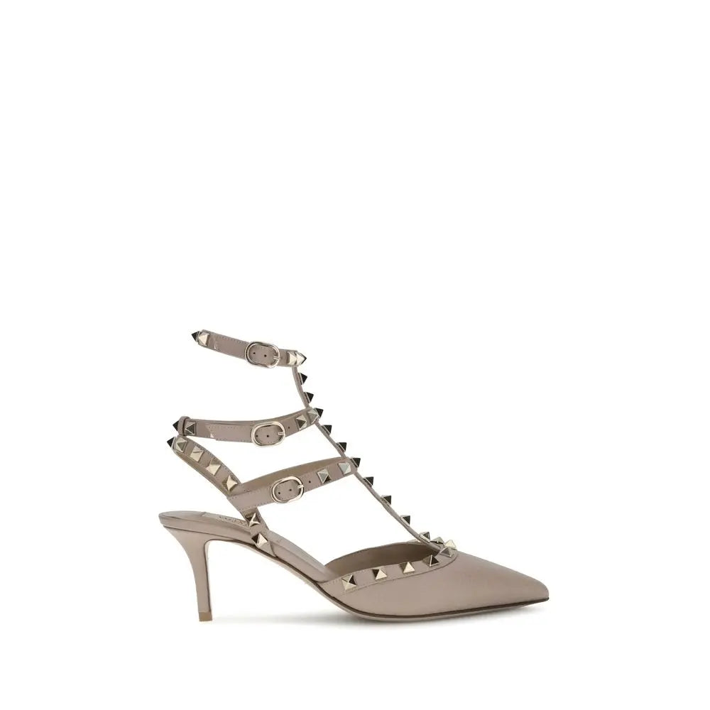 Valentino Garavani Rockstud Pumps – Grijs Kalfsleer met Iconische Studs | Maison Martin Valentino Garavani