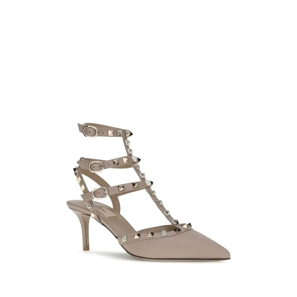 Valentino Garavani Rockstud Pumps – Grijs Kalfsleer met Iconische Studs | Maison Martin Valentino Garavani