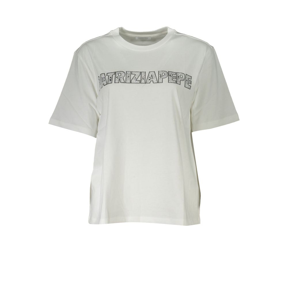 Patrizia Pepe White Cotton Women T-Shirt Patrizia Pepe