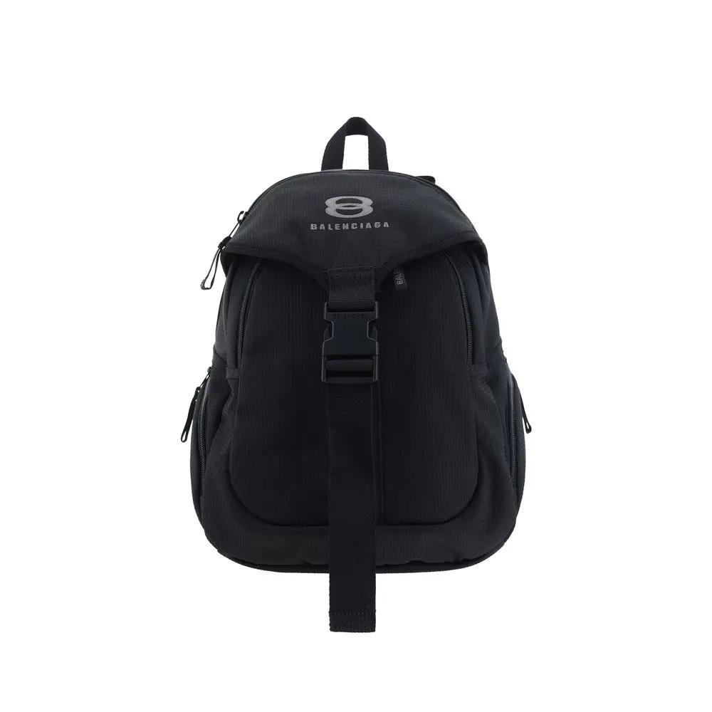 Balenciaga Unity Black Technical Fabric Backpack with Logo Monogram Balenciaga